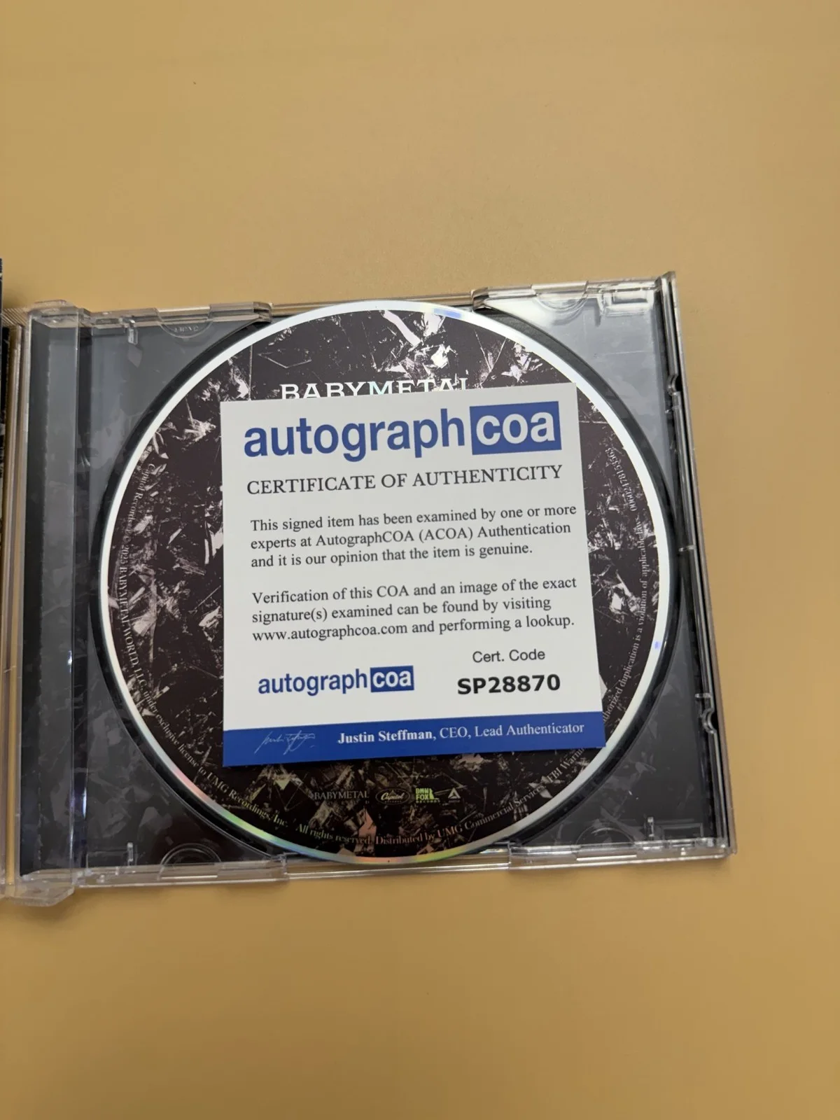 BABYMETAL Autographed Metal Forth CD with ACOA Certified Photo Card SP28870, изображение 3
