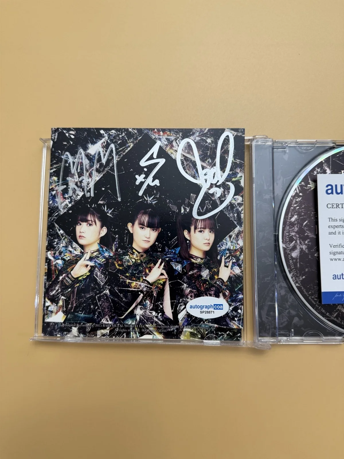 SIGNED BABYMETAL Metal Forth CD Album with ACOA Photo Card SP28871, изображение 2