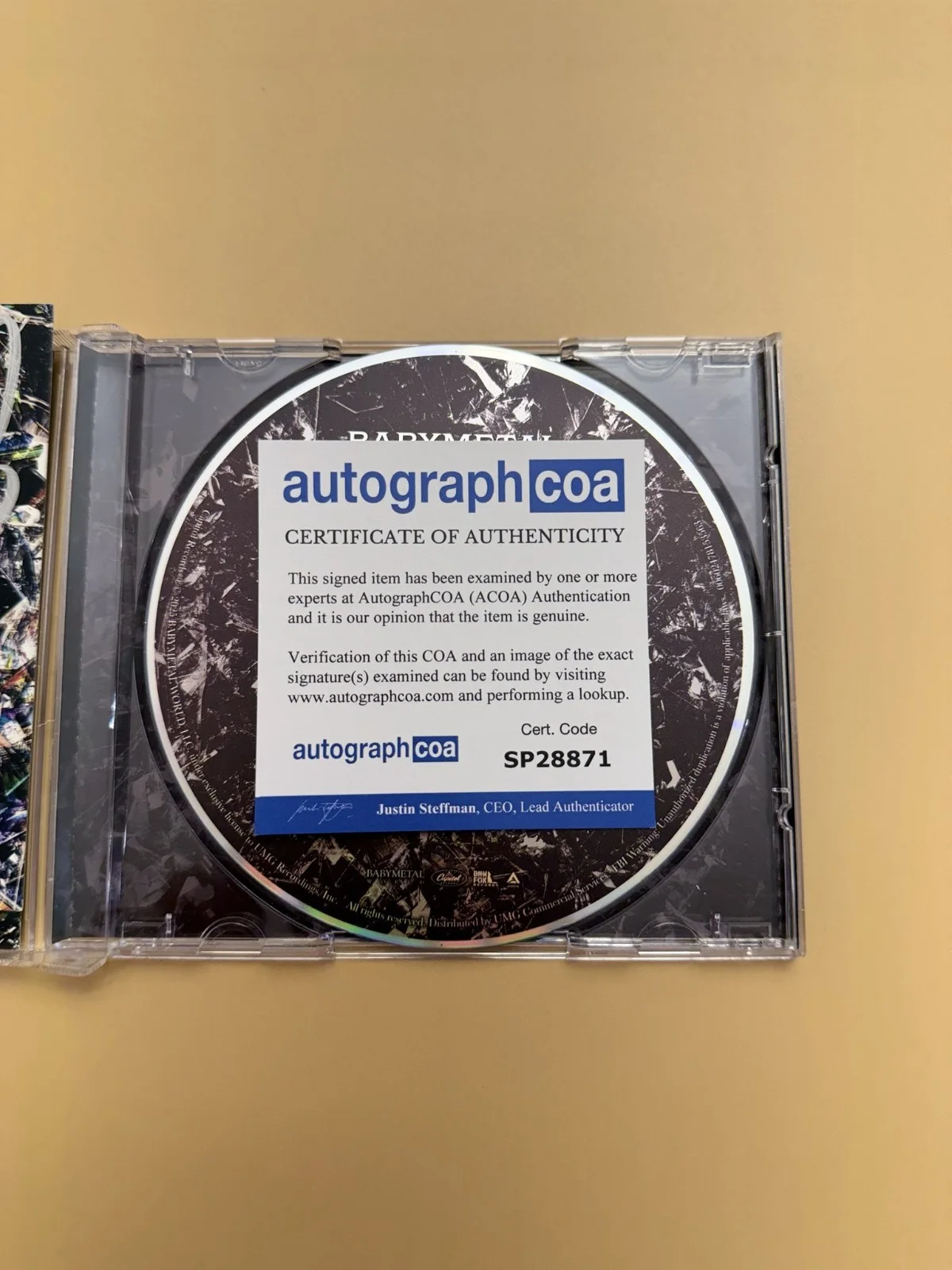 SIGNED BABYMETAL Metal Forth CD Album with ACOA Photo Card SP28871, изображение 3