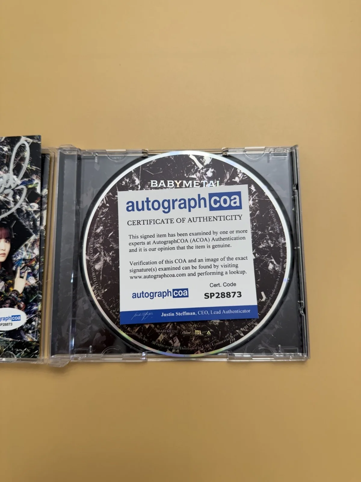 SIGNED BABYMETAL Metal Forth CD Autographed ACOA COA Photo Card SP28873, image 3