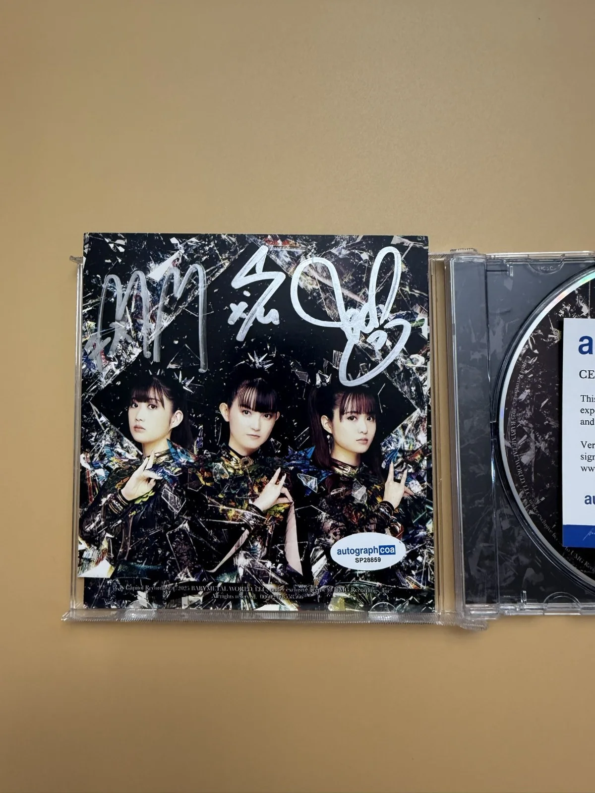 BABYMETAL SIGNED Metal Forth CD Album Autograph ACOA Photo Card SP28859, изображение 2