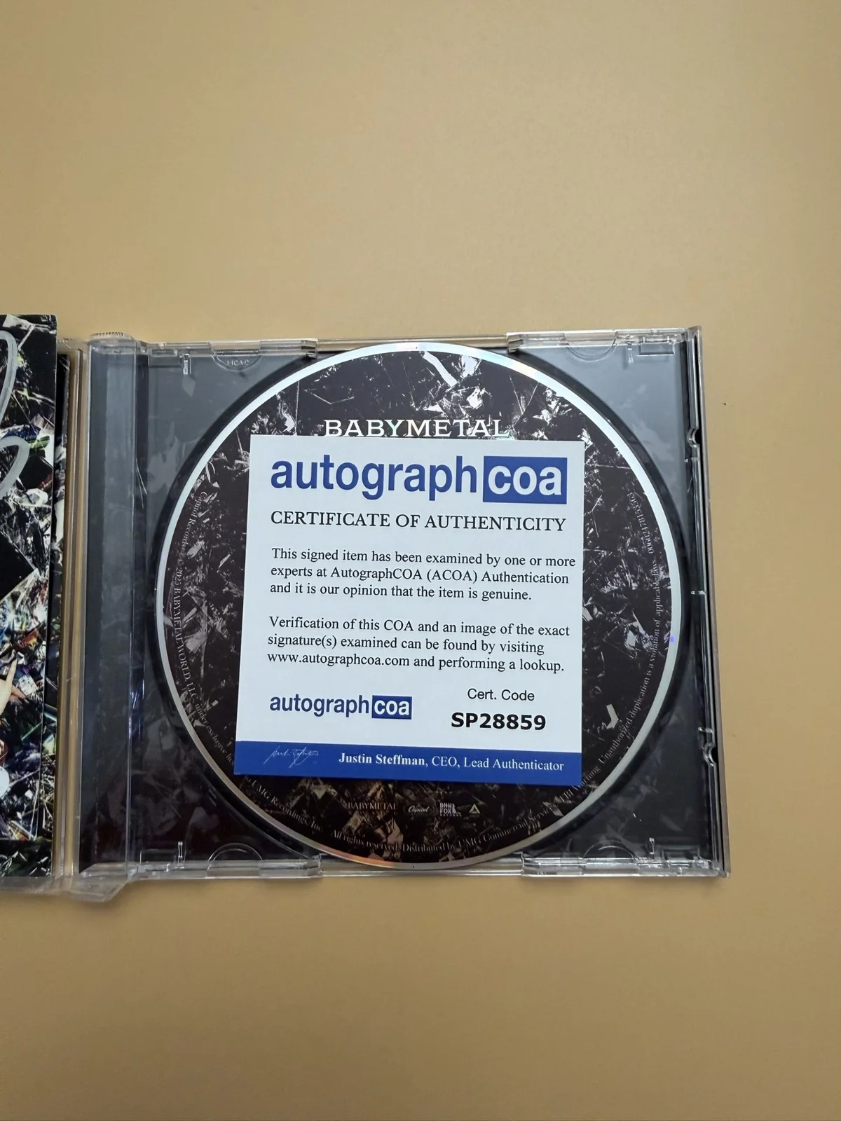 BABYMETAL SIGNED Metal Forth CD Album Autograph ACOA Photo Card SP28859, изображение 3