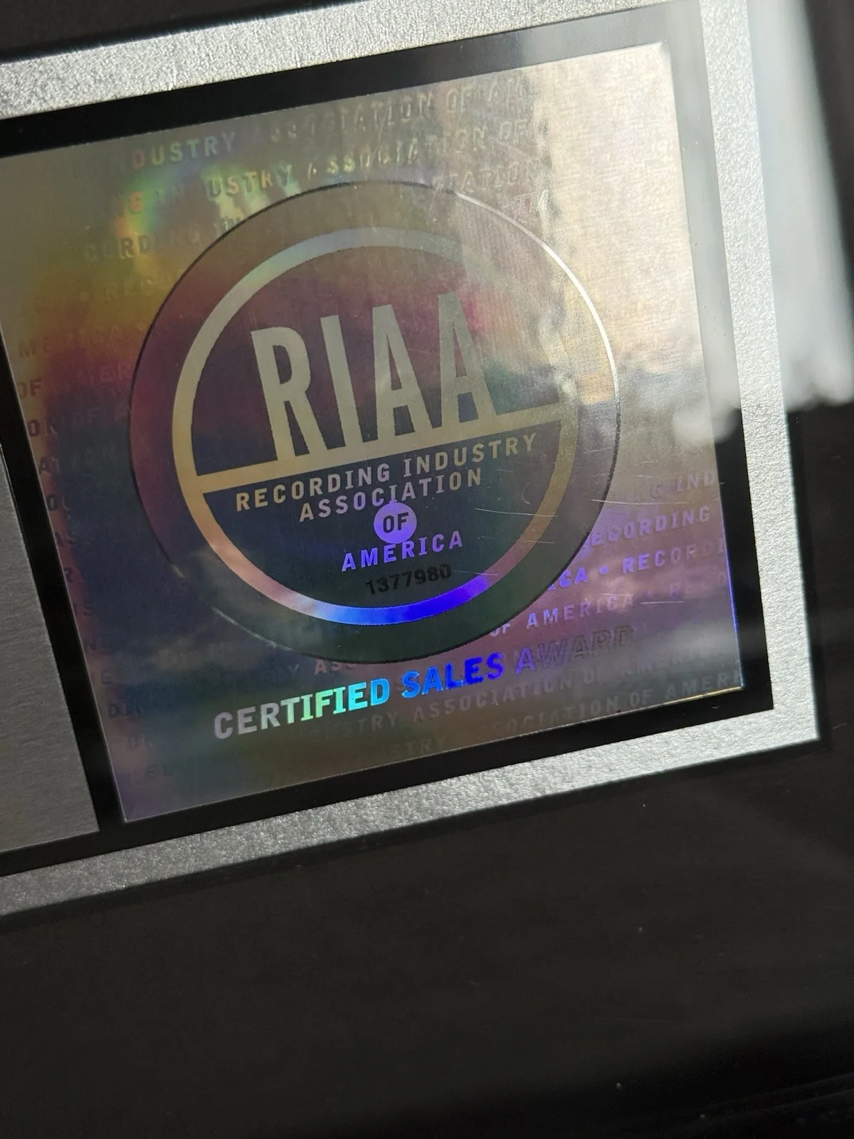 Darius Rucker Framed RIAA Award For ‘If I Told You’ Single Platinum - Rare!, изображение 5