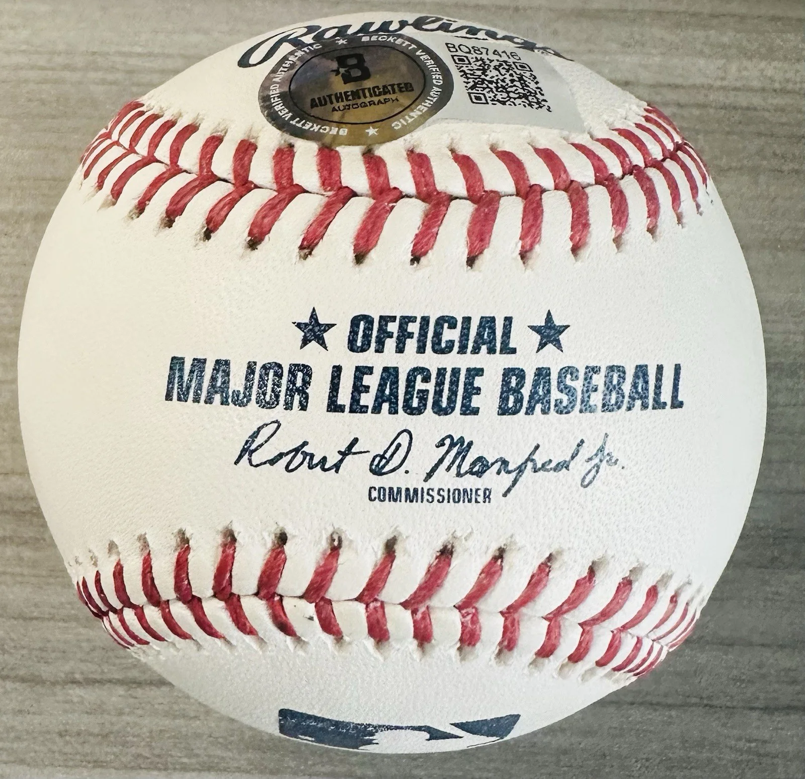 HUEY LEWIS SIGNED BASEBALL BACK TO THE FUTURE MOVIE AUTOGRAPHED BECKETT, изображение 2