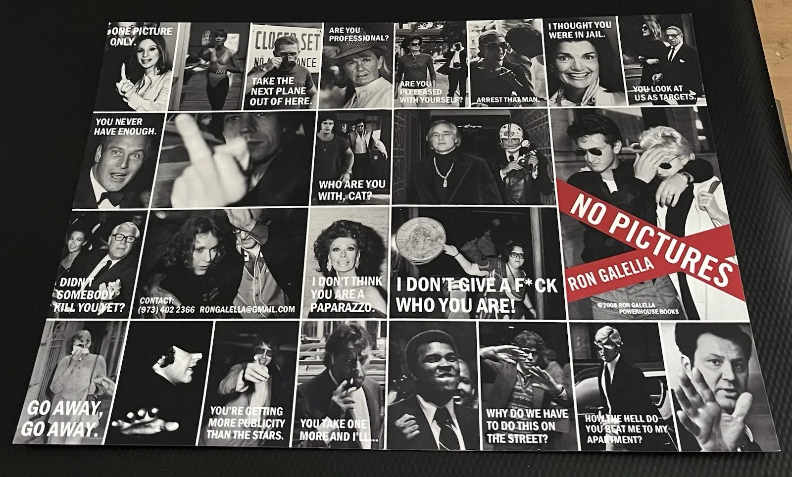 Ron Galella Legendary Paparazzi Signed Powerhouse Books No Pictures Brochure COA, изображение 3