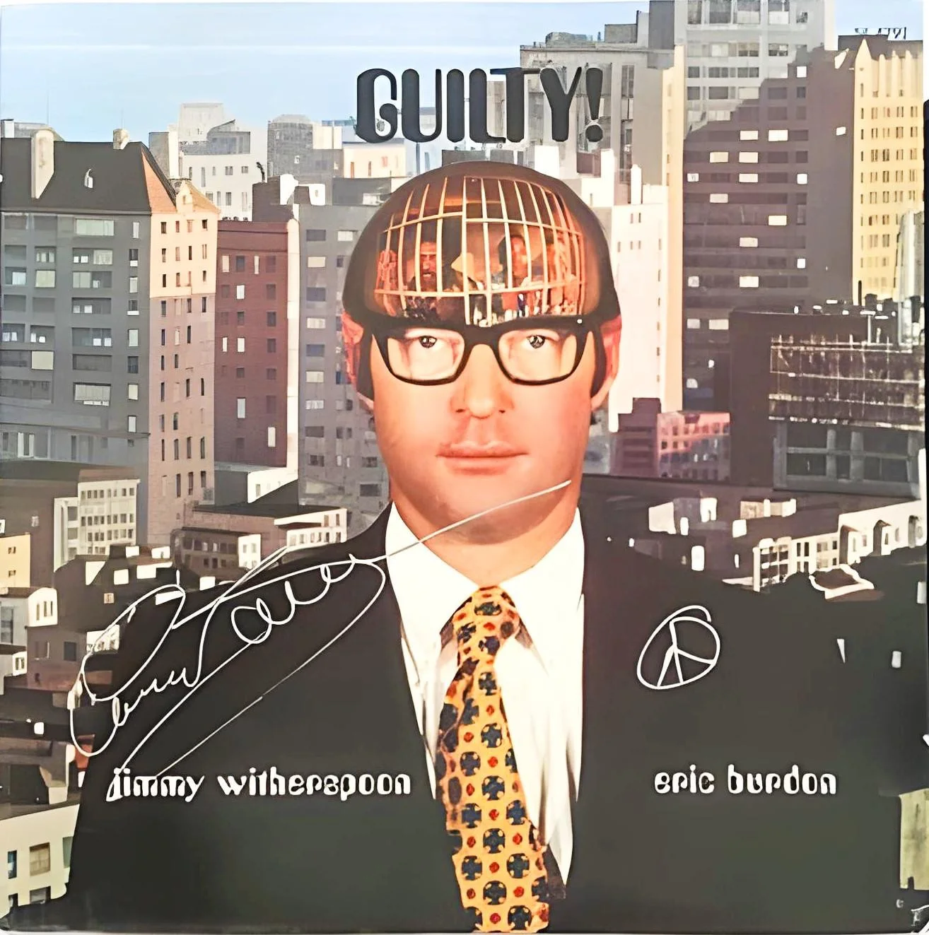 Eric Burdon Autographed "Guilty!" Vintage Record Album W/COA, image 2