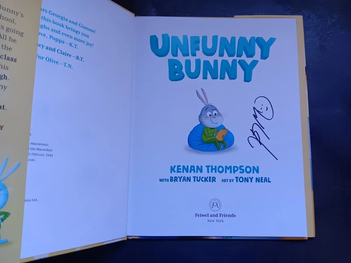 Kenan Thompson — Kenan Thompson Autographed Unfunny Bunny Hardcover 1st Edition SNL, image 3