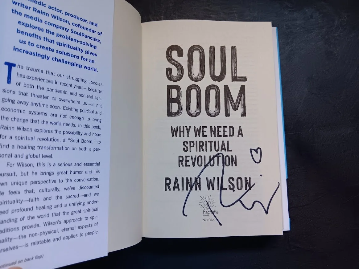 Rainn Wilson Autographed Soul Boom Hardcover 1st Edition The Office, image 3