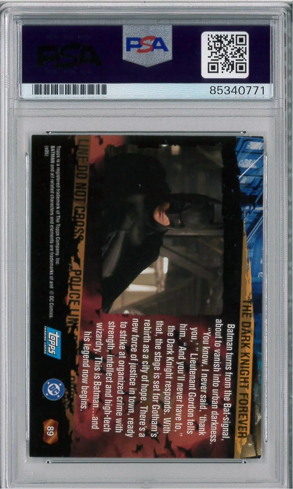 Christian Bale — Christian Bale Signed Autograph Slabbed Topps Batman Begins Card PSA DNA, image 2