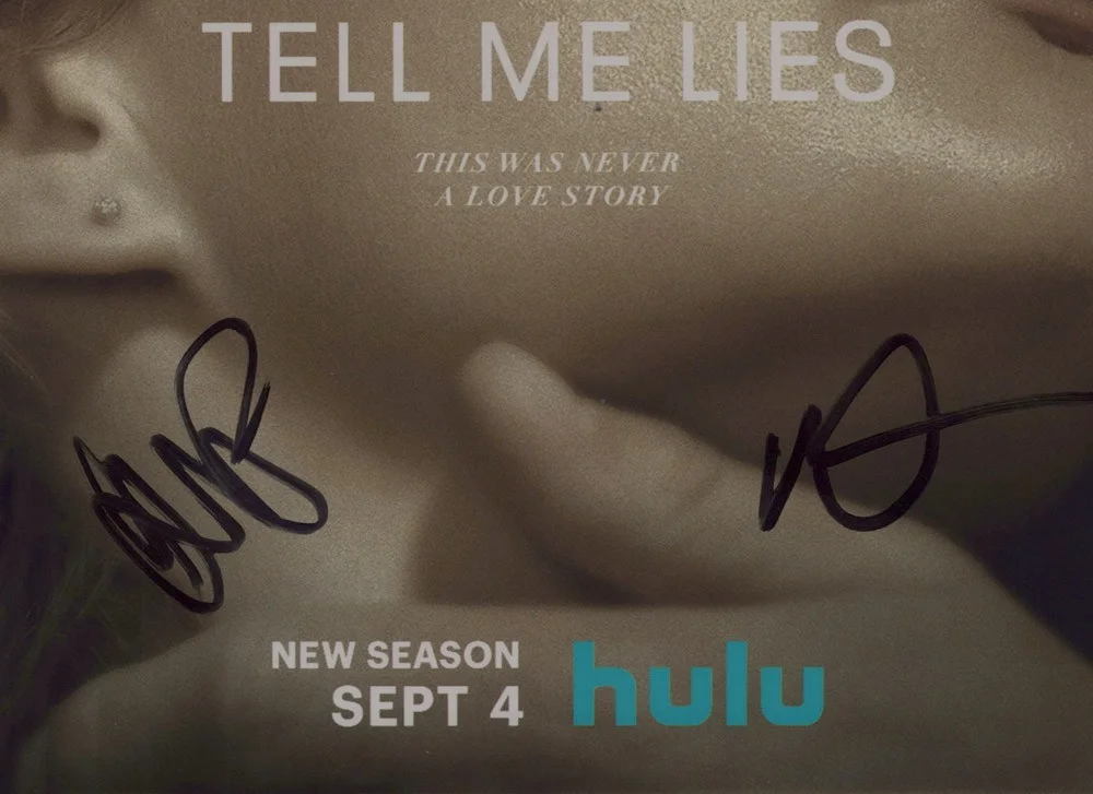 Grace Van Patten, Meaghan Oppenheimer — Grace Van Patten & Writer signed "TELL ME LIES" 8x10 Photo EXACT PROOF e COA, image 4