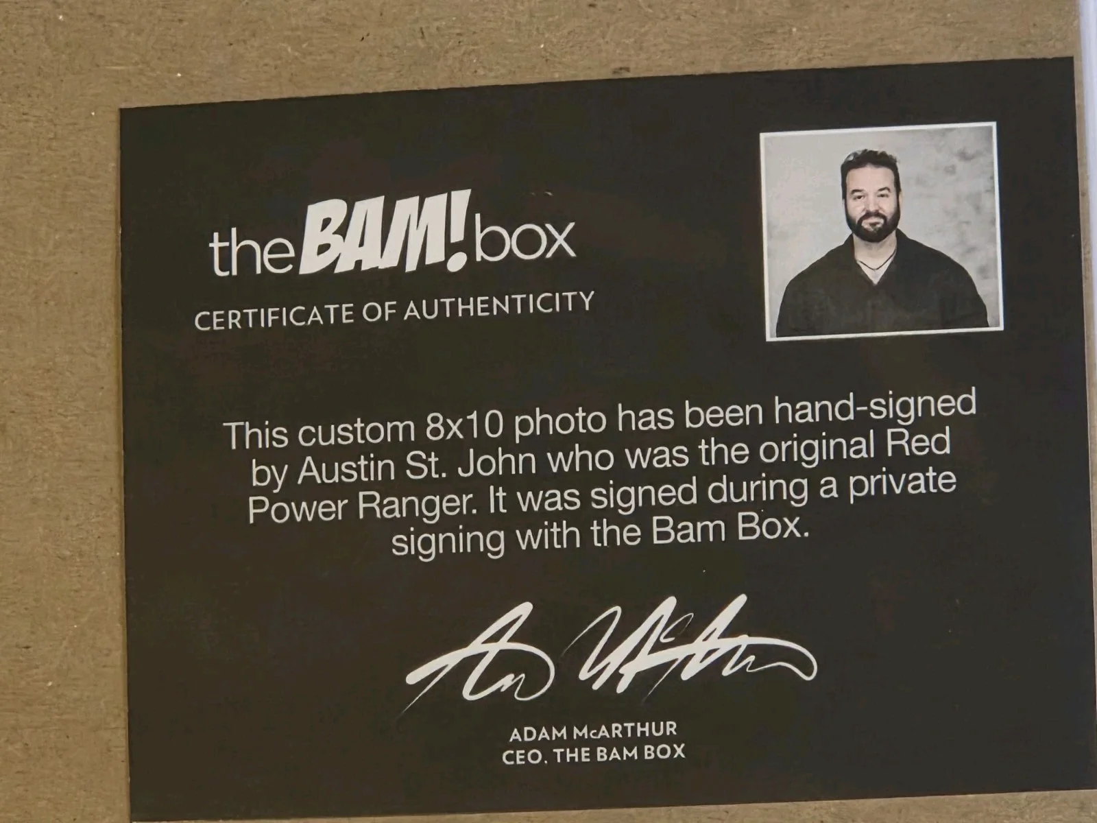 Austin St. John — Austin St. John Red Power Ranger Signed 8x10 Bam Box COA, image 3
