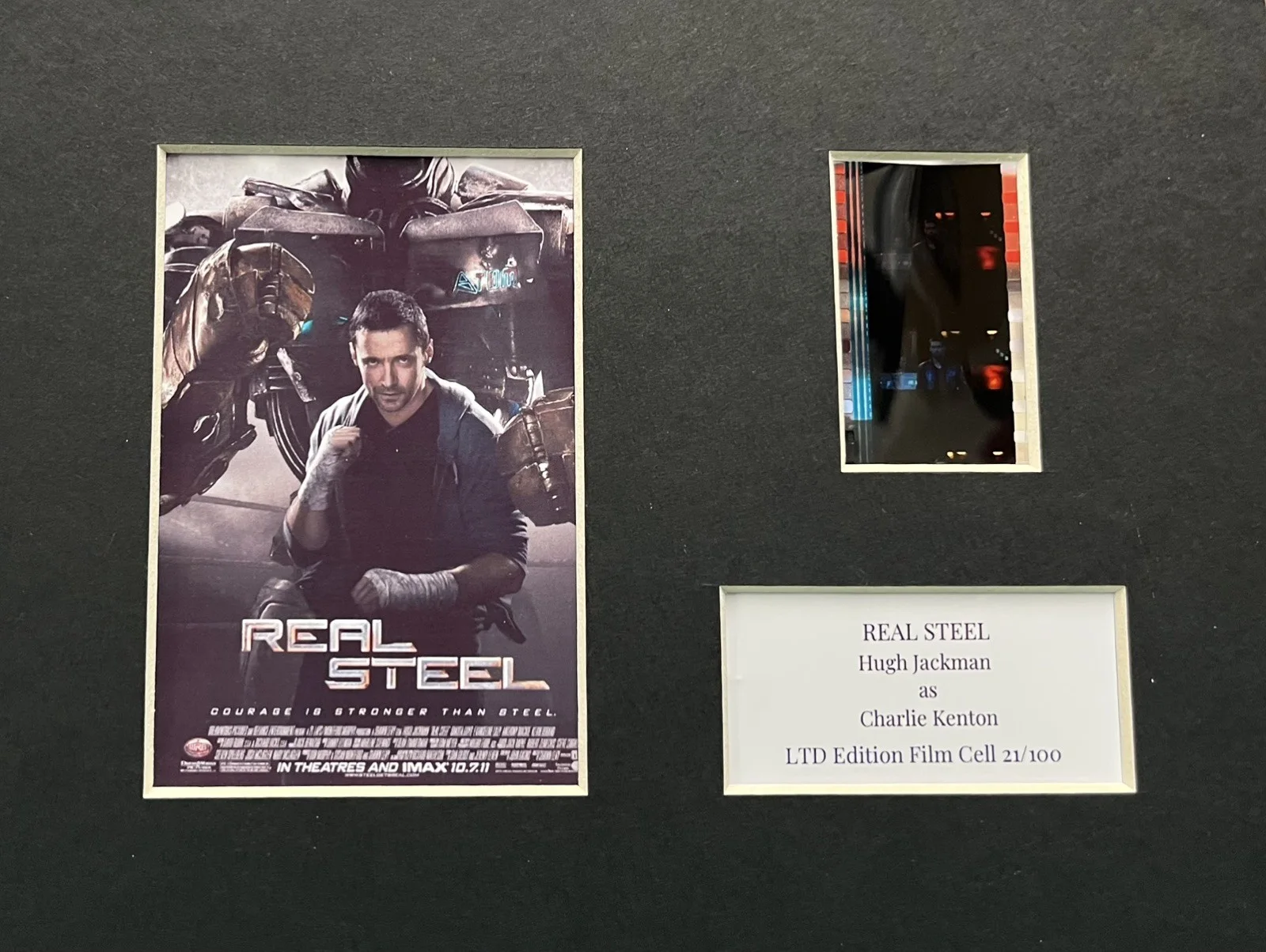 HUGH JACKMAN . Real Steel 35mm Film Cell Mounted Display, image 2
