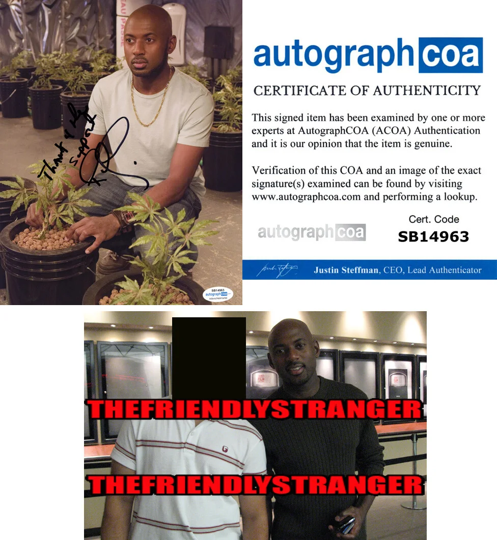 ROMANY MALCO — Romany Malco signed "WEEDS" 8x10 Photo AUTOGRAPHED Conrad Inscription ACOA COA