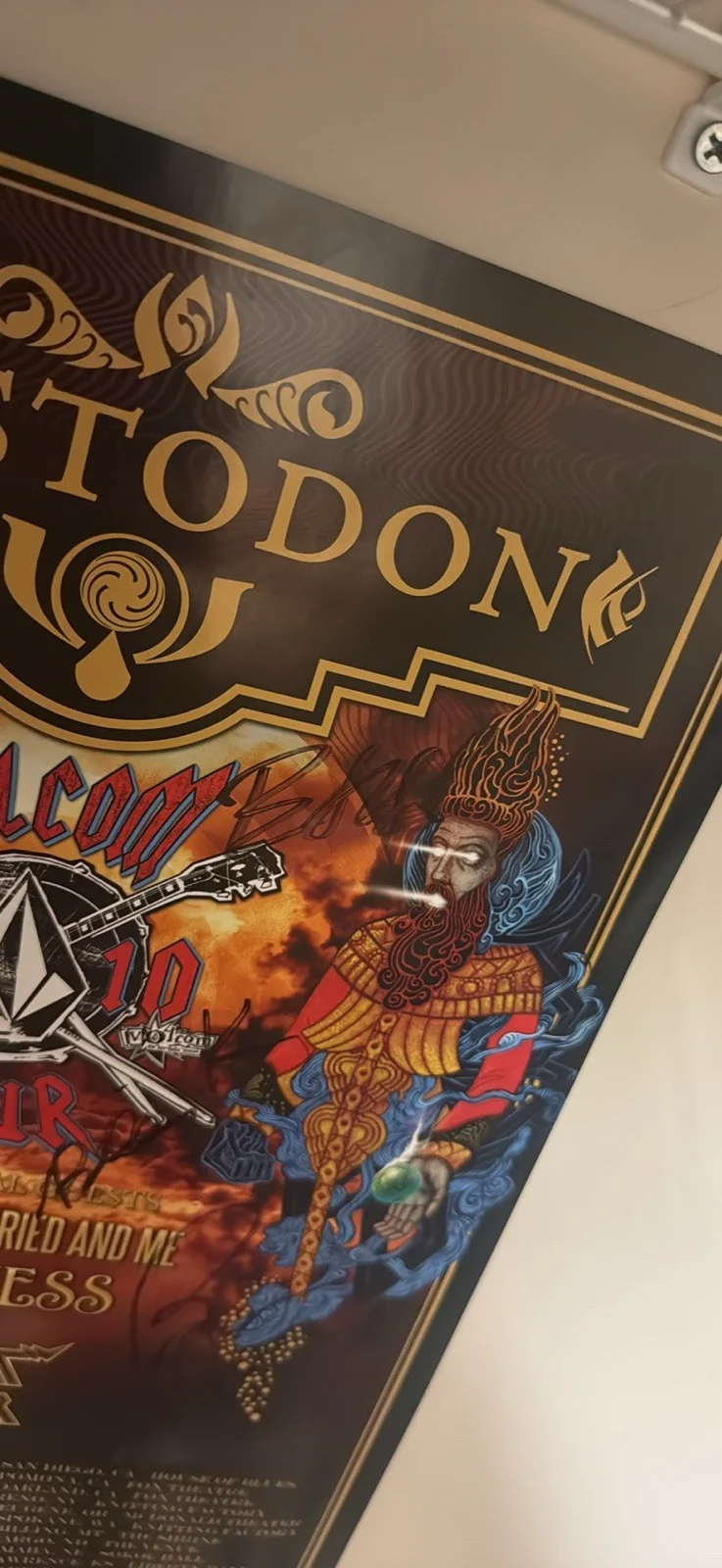 FULL BAND AUTOGRAPHED Mastodon 2010 Tour Poster 16x20, image 2
