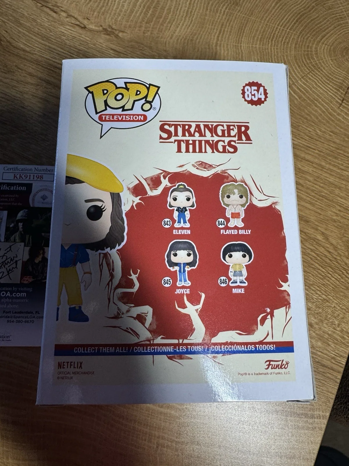 millie bobby brown — Millie Bobby Brown 854 Stranger Things Eleven Autographed Signed Funko Pop, image 3