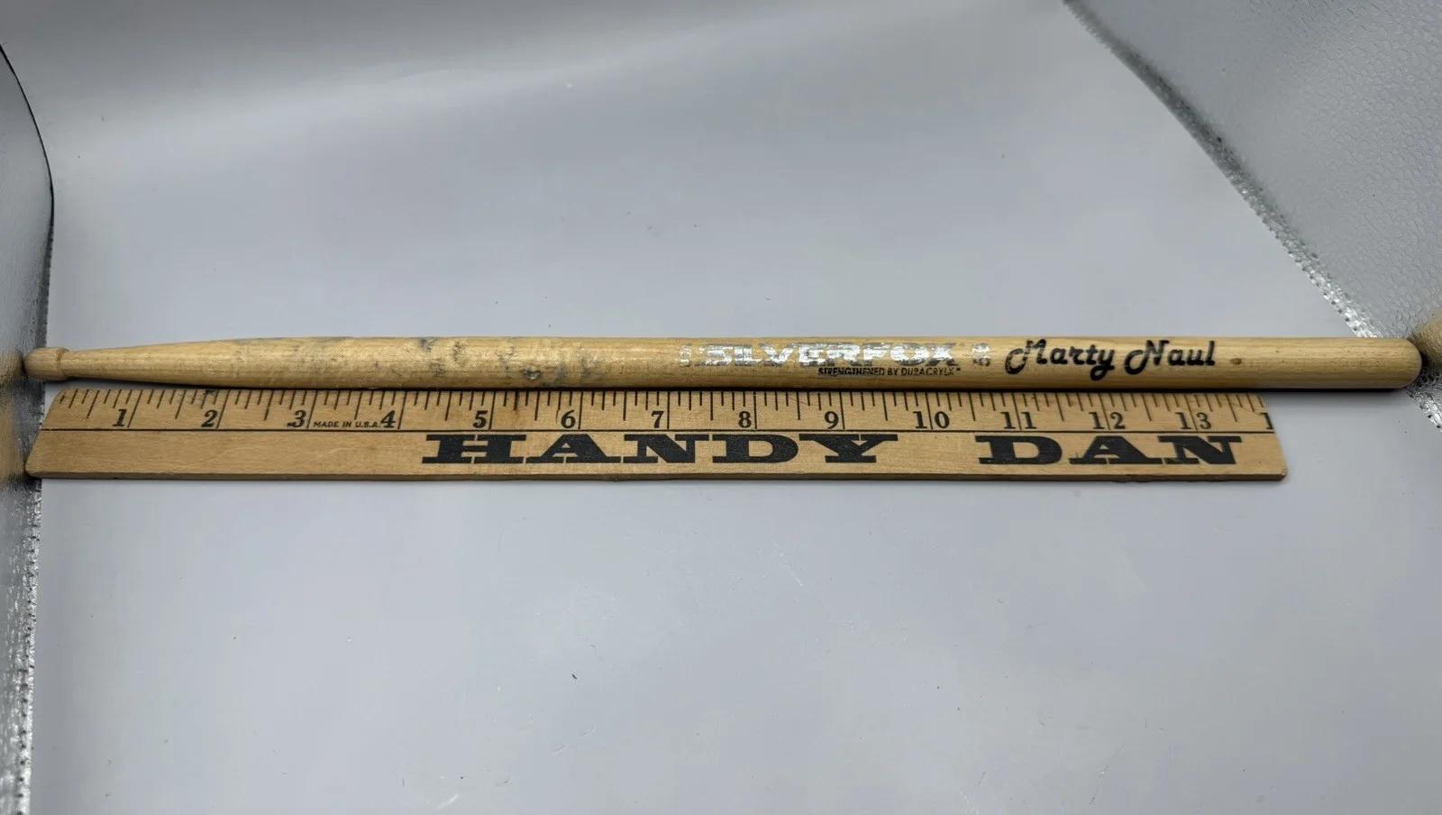 Marty Naul Used Drumstick Warhol Silver Fox Rare, image 4