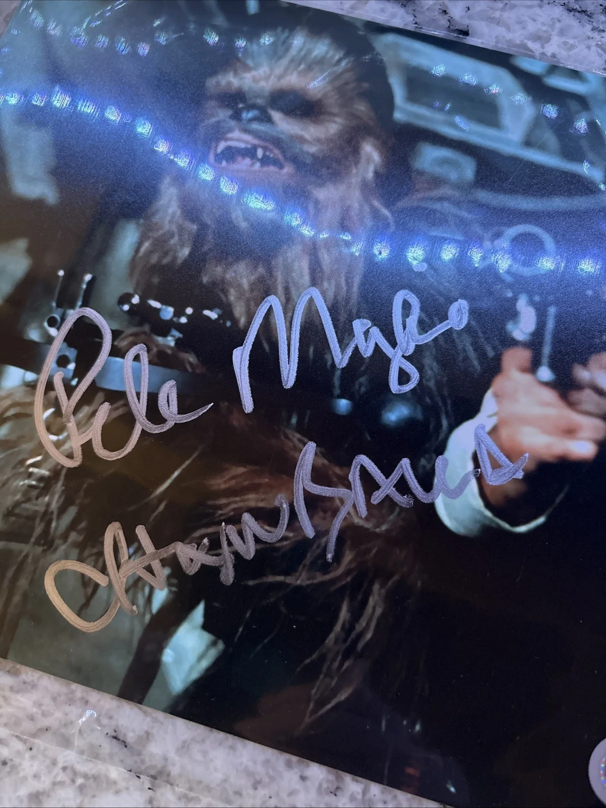 Peter Mayhew — Peter Mayhew Signed 10x8 Photo W/PC COA Chewbacca Star Wars Legendary Autograph, изображение 2