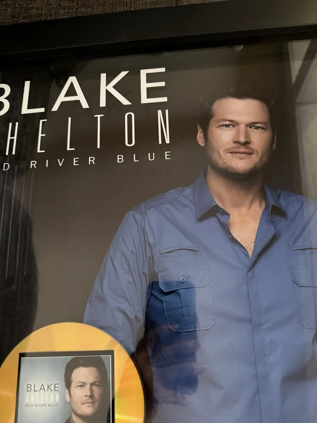 Blake Shelton Framed RIAA Award For ‘Red River Blue’ - A Rare Find!, image 2
