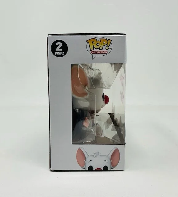 Rob Paulsen Autographed Pinky And The Brain Funko Pop 2 Piece Set OC Marketing, изображение 3