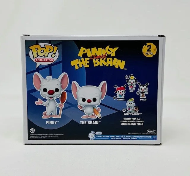 Rob Paulsen Autographed Pinky And The Brain Funko Pop 2 Piece Set OC Marketing, изображение 4