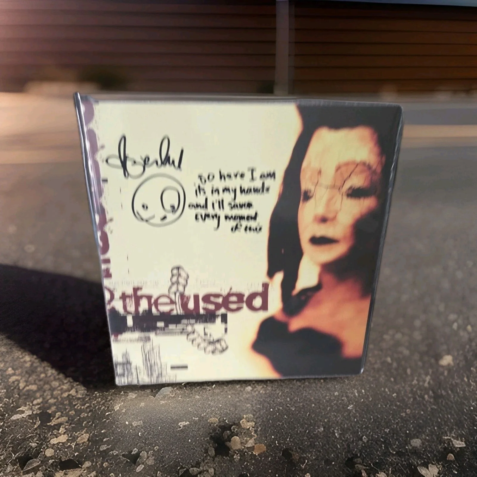 The USED Band Autographed Bert McCracken Signed S/T Vinyl + Lyric & Drawing B.M., image 2