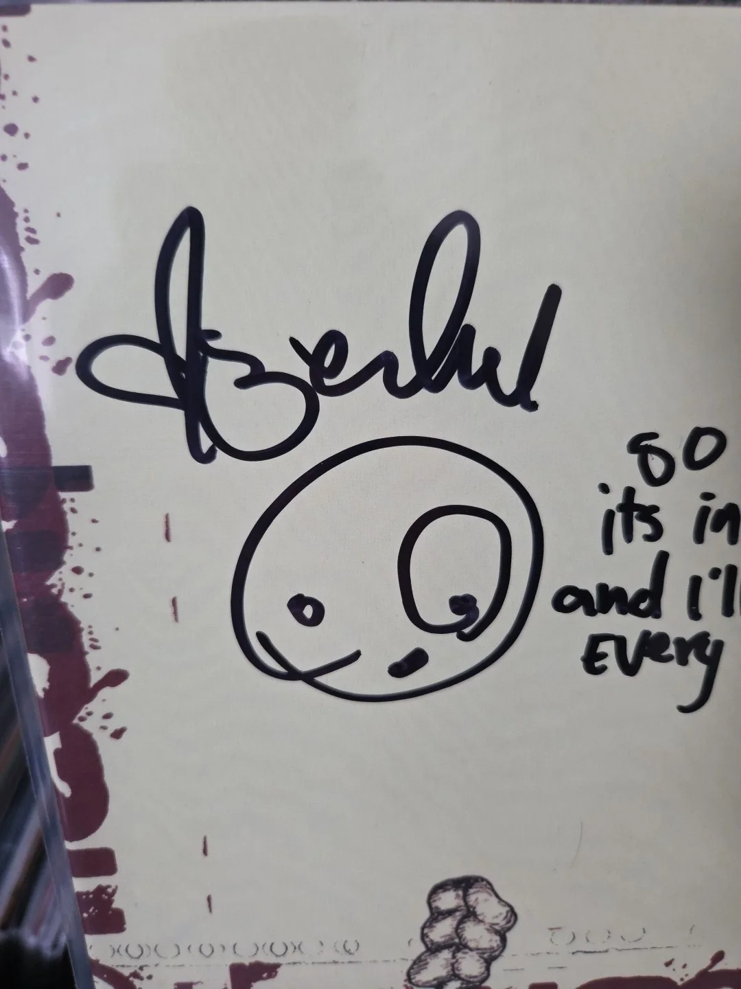 The USED Band Autographed Bert McCracken Signed S/T Vinyl + Lyric & Drawing B.M., image 5
