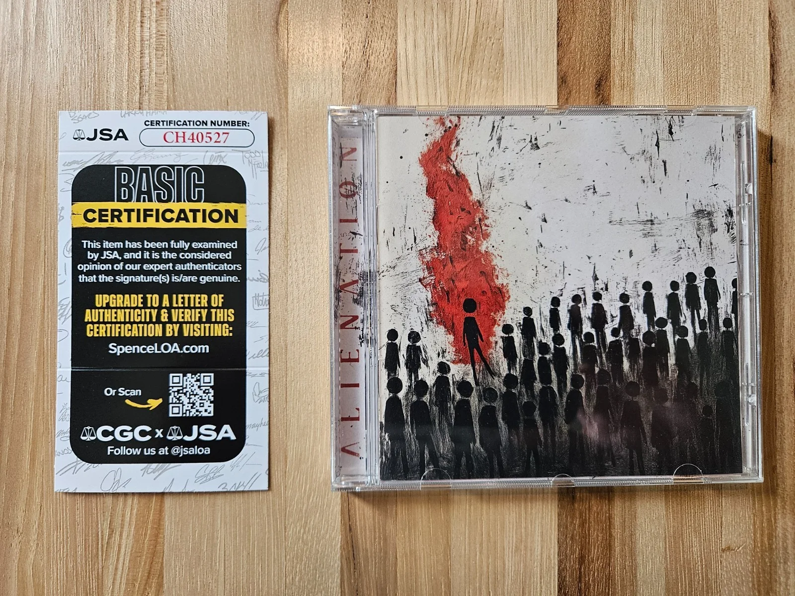 Three Days Grace 3DG SIGNED Alienation CD AUTOGRAPHED + JSA CERTIFIED, image 2