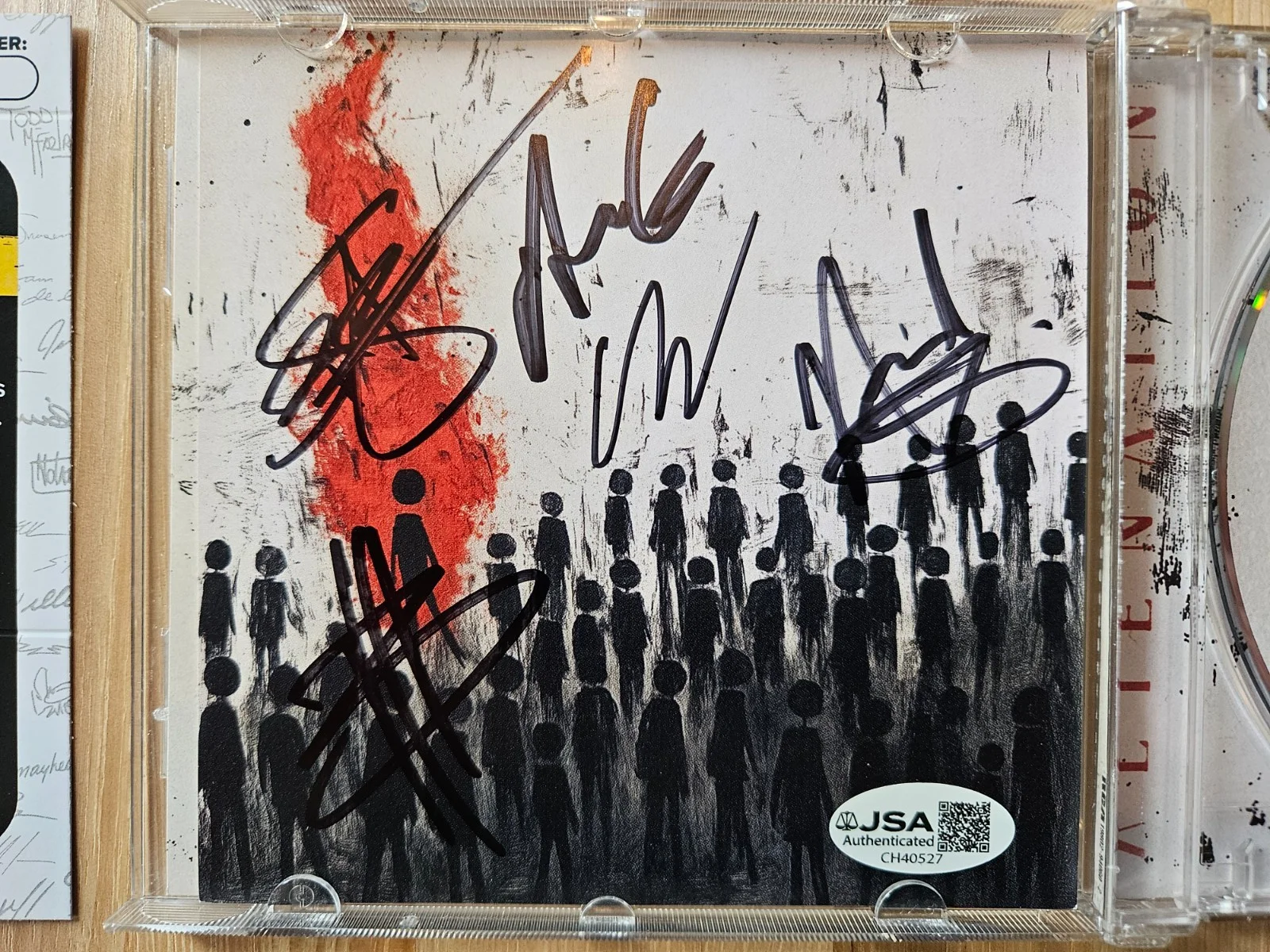 Three Days Grace 3DG SIGNED Alienation CD AUTOGRAPHED + JSA CERTIFIED, image 4