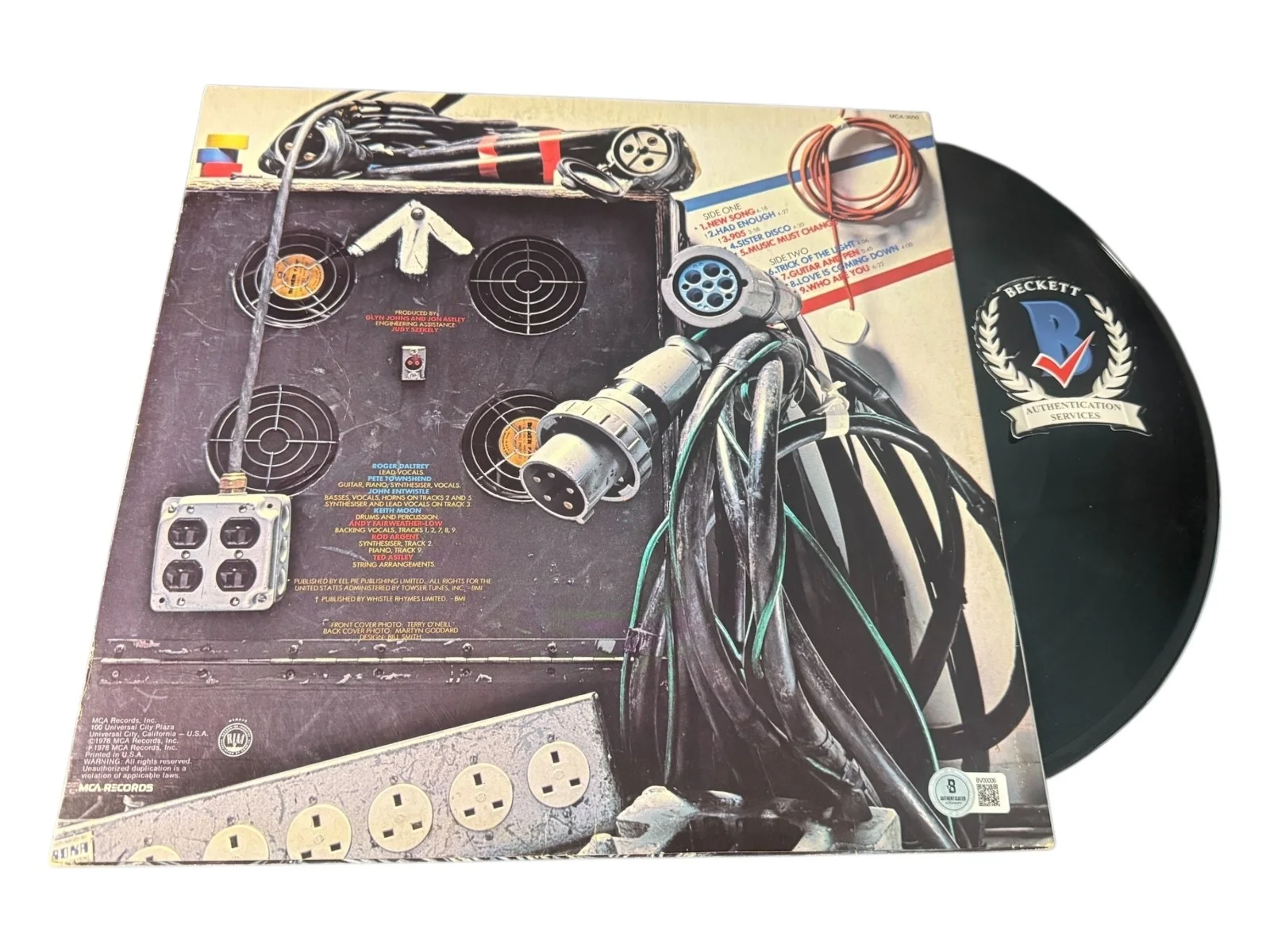 PETE TOWNSHEND SIGNED AUTOGRAPH THE WHO WHO ARE YOU ALBUM VINYL LP BECKETT BAS, изображение 2