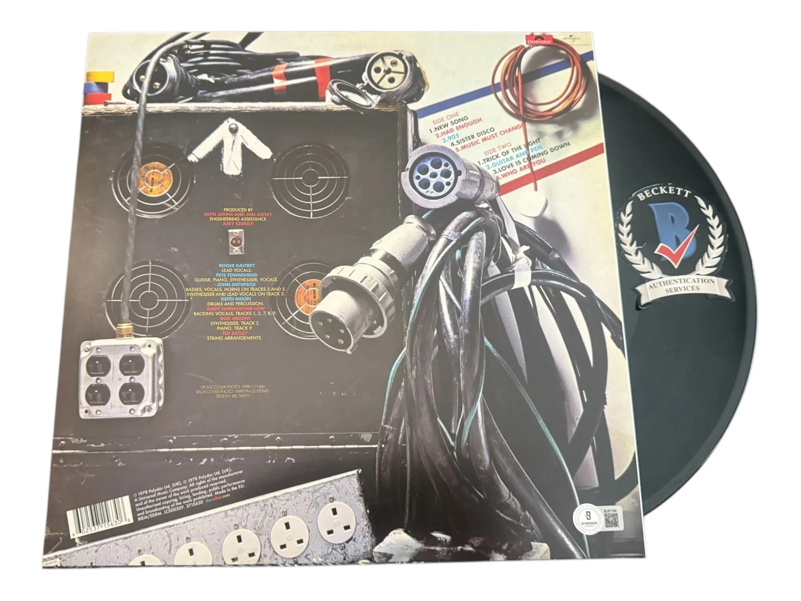 PETE TOWNSHEND SIGNED AUTOGRAPH THE WHO WHO ARE YOU ALBUM VINYL LP BECKETT BAS, изображение 2