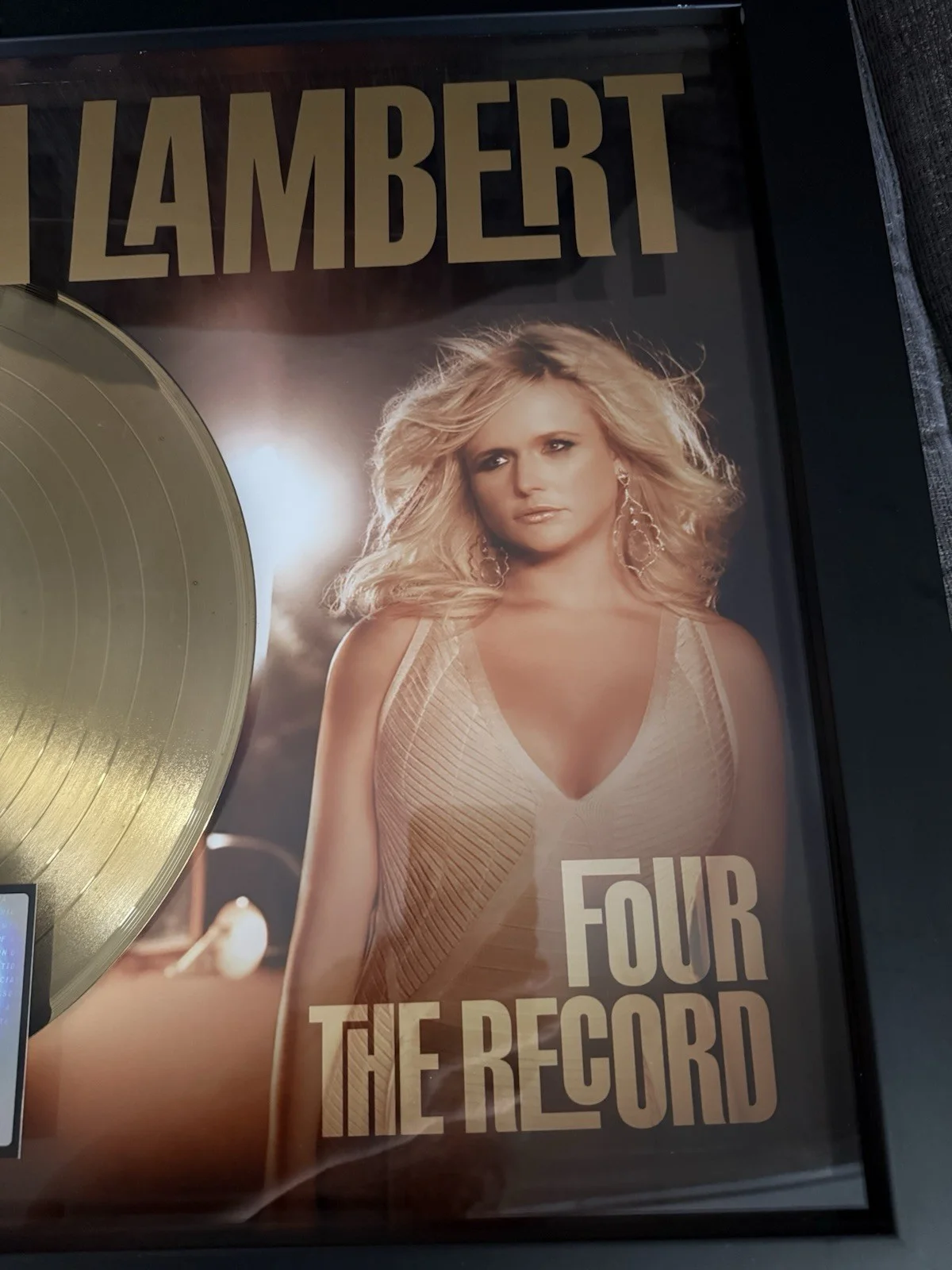 Miranda Lambert Framed RIAA Award For ‘Four The Record’ - RARE FIND!, image 3
