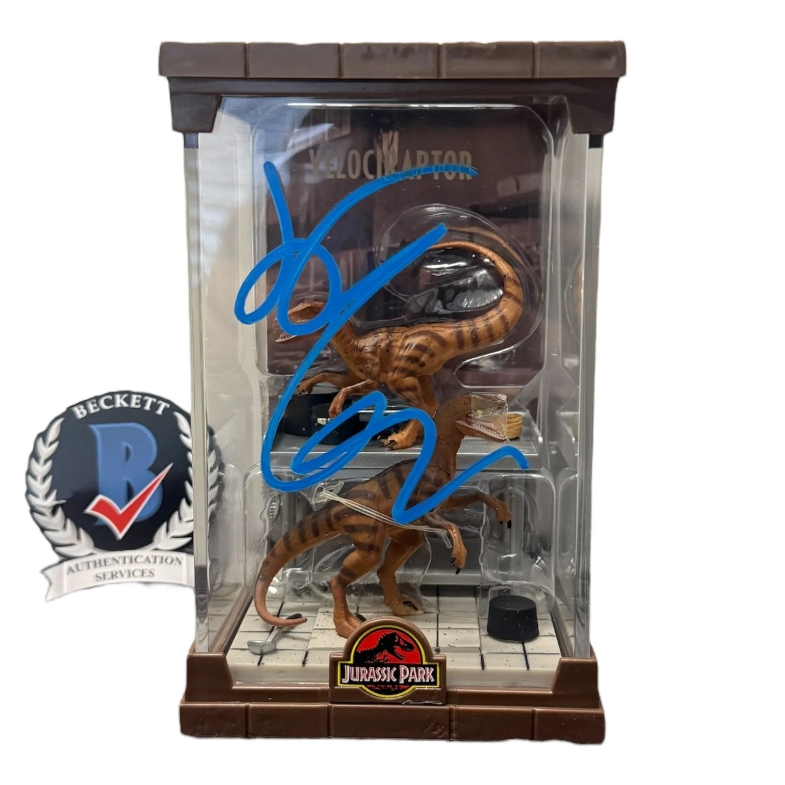 Jeff Goldblum — Jeff Goldblum Signed Autograph Jurassic Park Noble Collection Velociraptor BAS