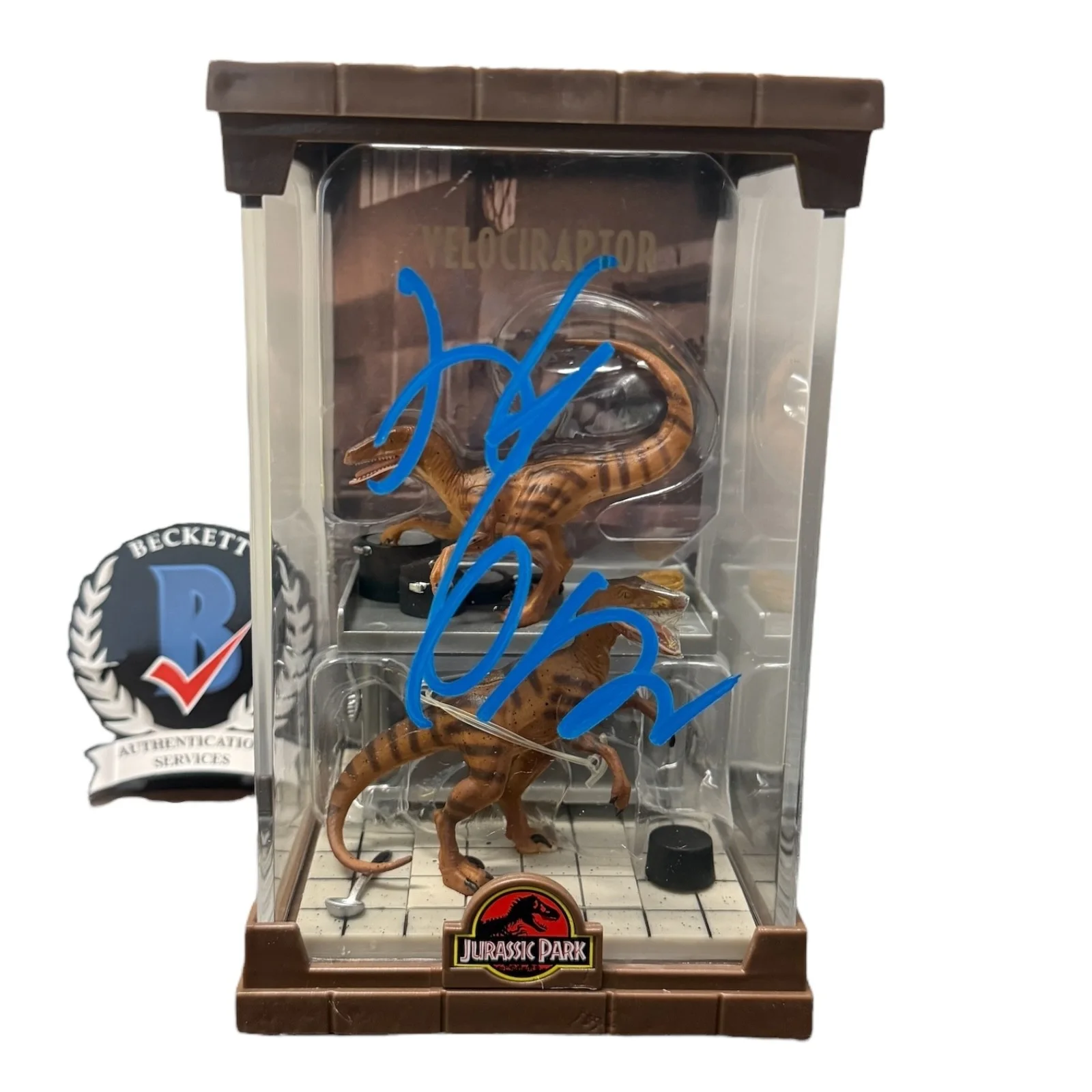 Jeff Goldblum — Jeff Goldblum Signed Autograph Jurassic Park Noble Collection Velociraptor BAS