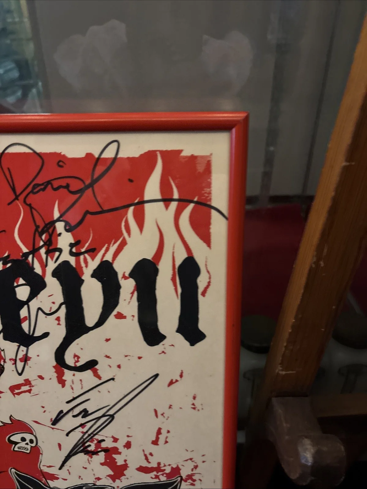 ATREYU 2005 NY GIG POSTER SIGNED BY ATREYU AND NORMA JEAN glass framed 83 of 100, изображение 5
