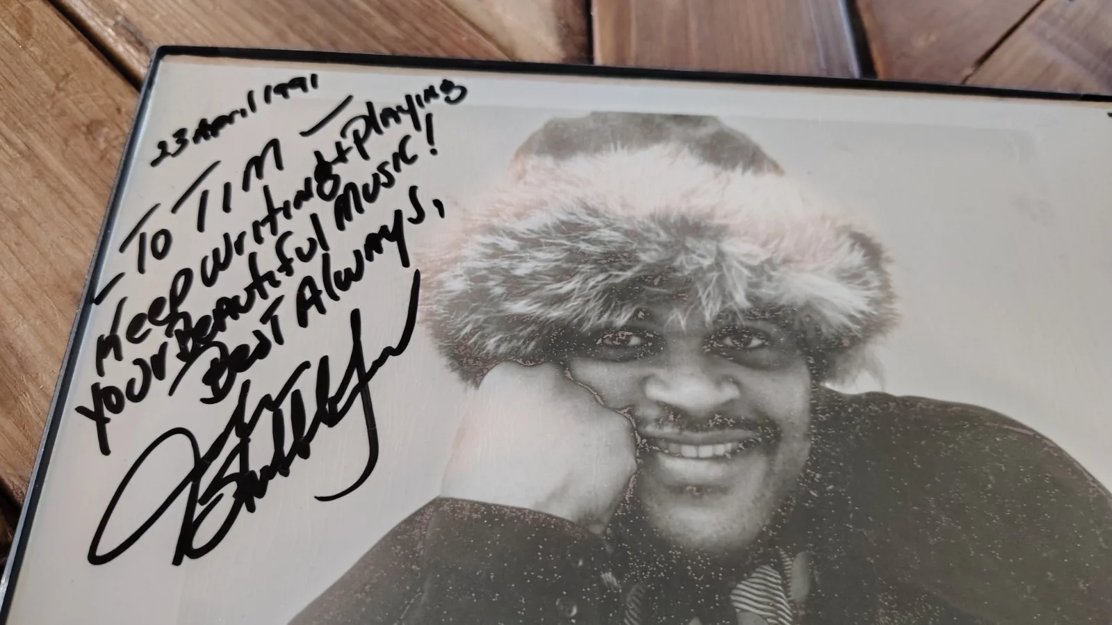 Vintage JAZZ AUTOGRAPH Signed By John Stubblefield 1991 PROMOTIONAL HEADSHOT Sax, изображение 2