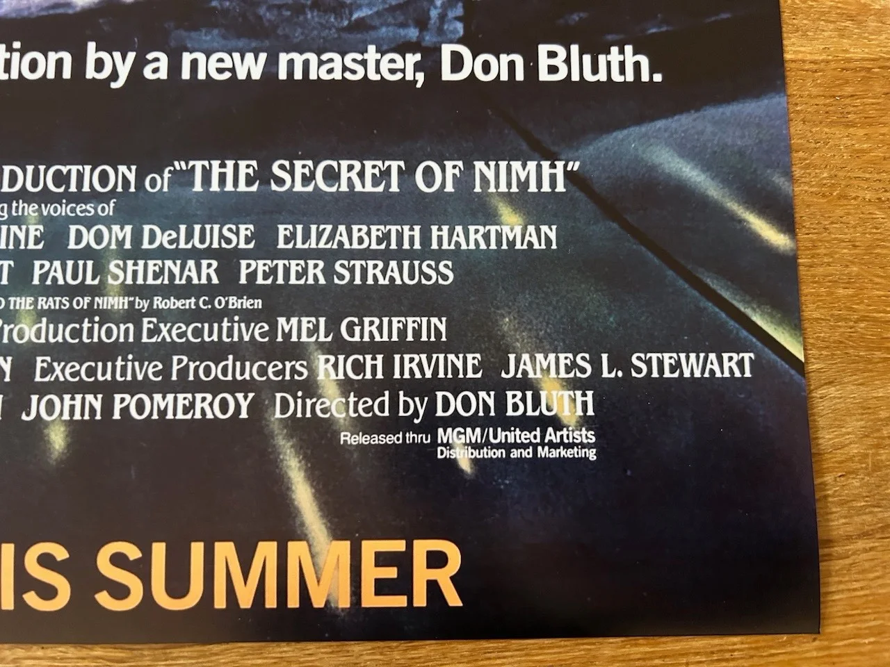 Poster The Secret of Nimh 430mm x 660mm bit bigger than A2, image 5