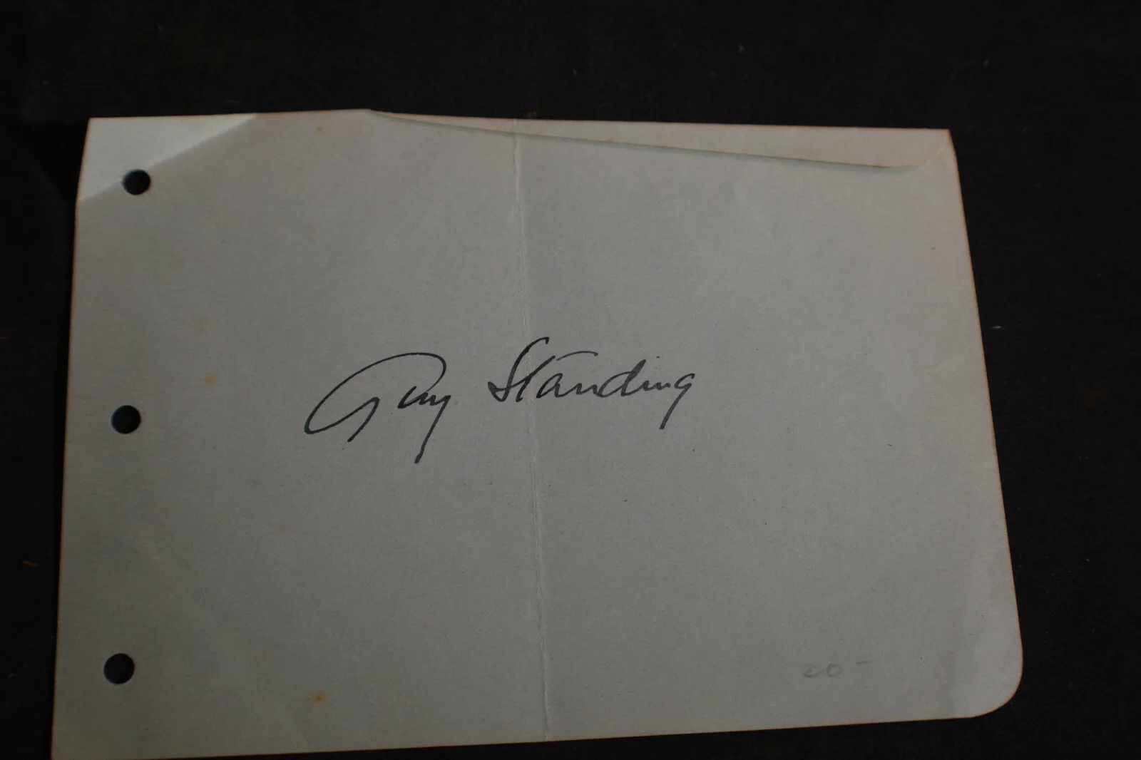 Sir Guy Standing Autograph Page, image 2