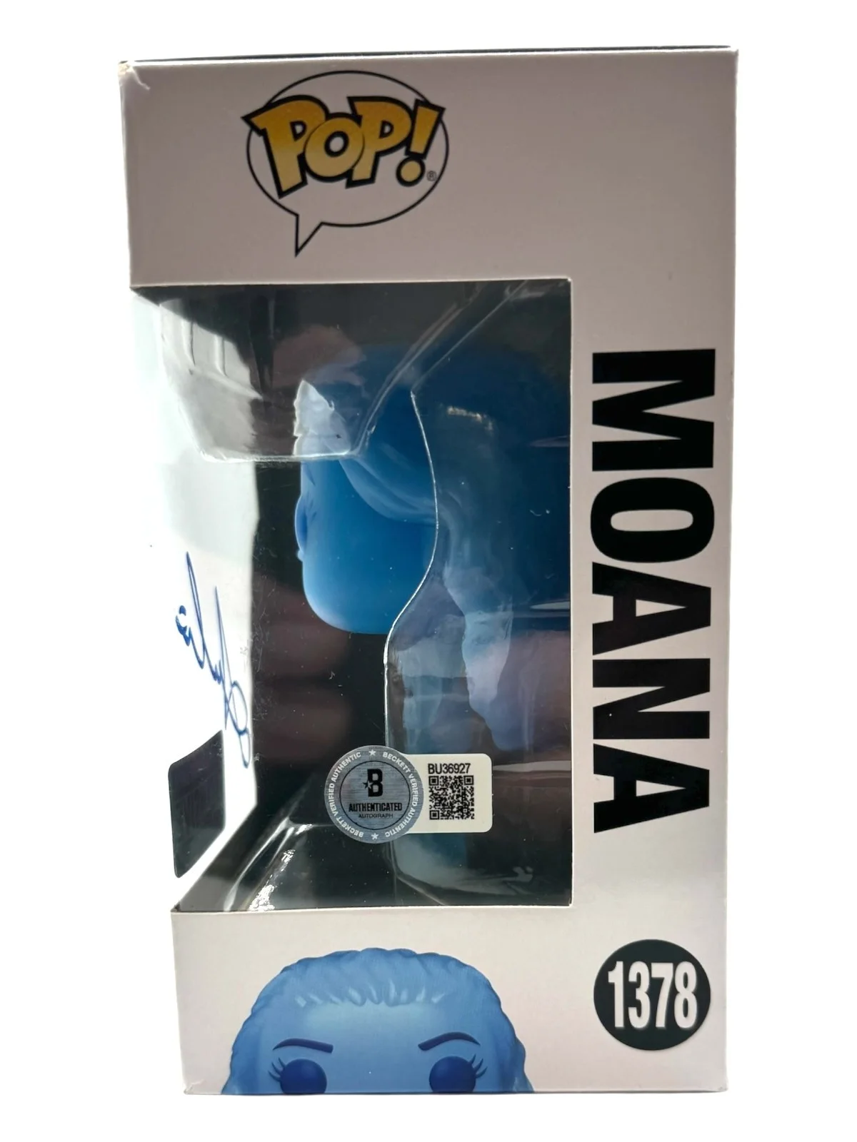 AILI'I CRAVALHO — AILI'I CRAVALHO SIGNED AUTOGRAPH FUNKO POP 1378 MOANA BECKETT BAS DISNEY, image 2