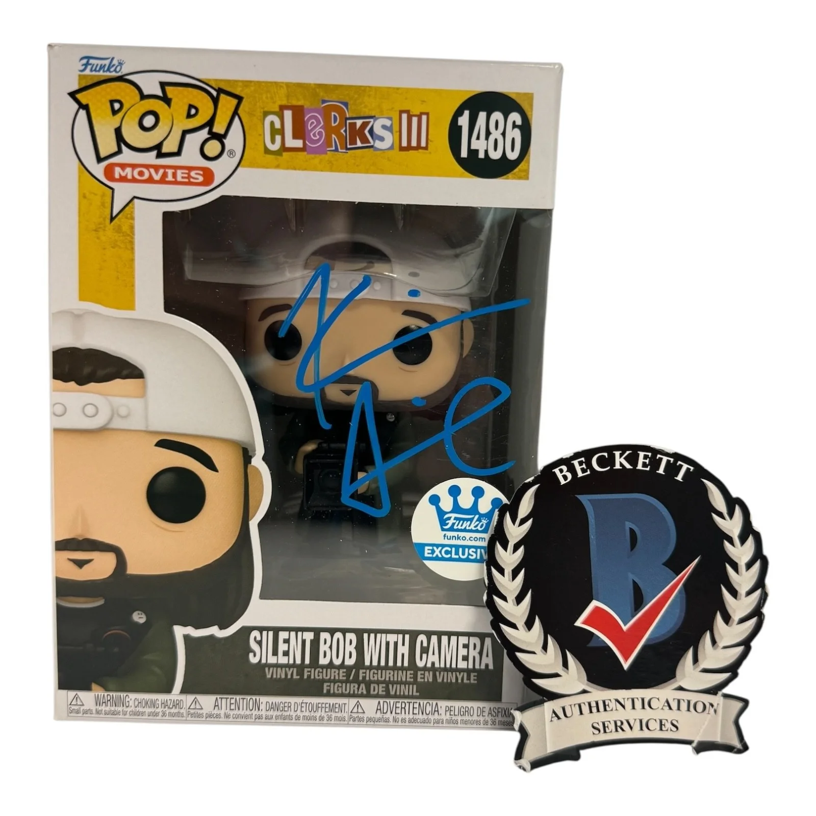 KEVIN SMITH — KEVIN SMITH SIGNED AUTOGRAPH FUNKO POP 1486 CLERKS III BECKETT BAS