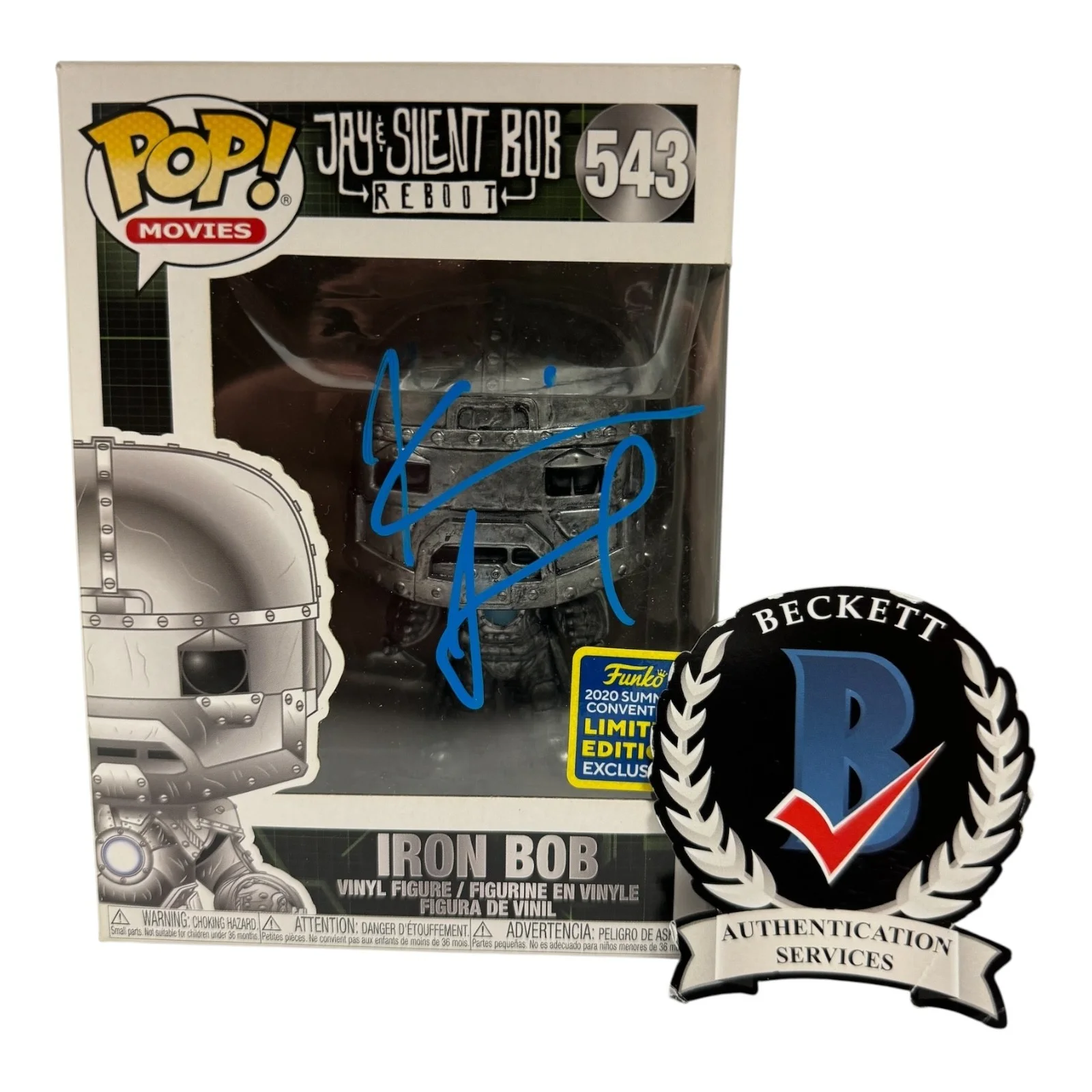 KEVIN SMITH — KEVIN SMITH SIGNED AUTOGRAPH FUNKO POP 543 JAY & SILENT BOB REBOOT BECKETT BAS