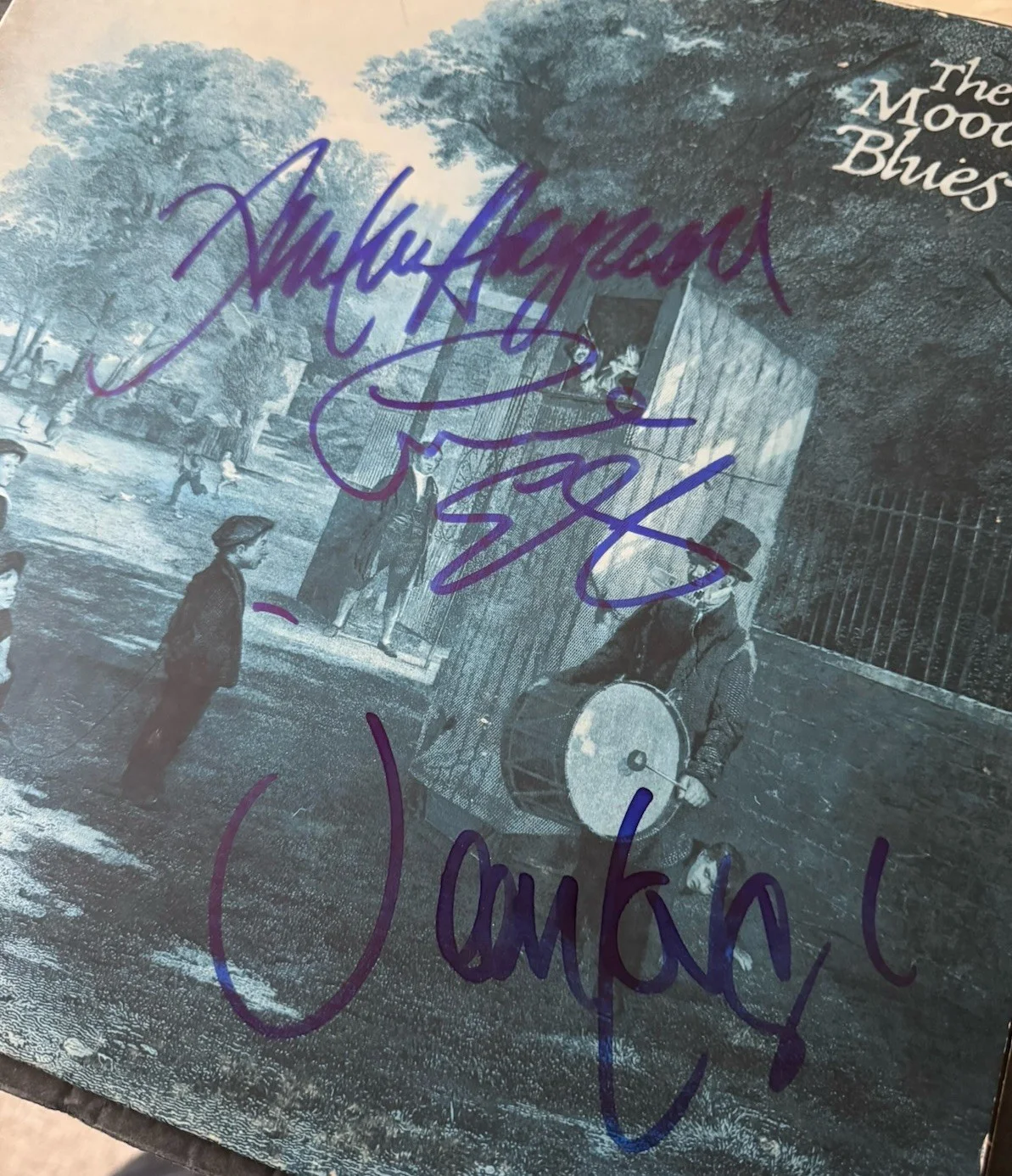 MOODY BLUES SIGNED VINYL X3 LONG DISTANCE VOYAGER HAYWARD LODGE EDGE PSA/DNA, изображение 2