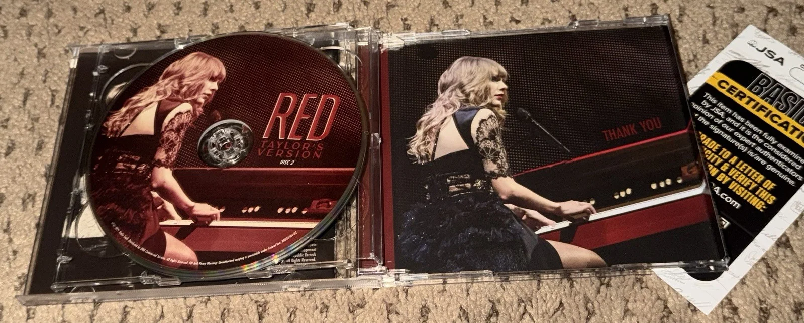 TAYLOR SWIFT SIGNED RED CD BOOKLET JSA AUTOGRAPHED VERSION AUTOGRAPH, image 4