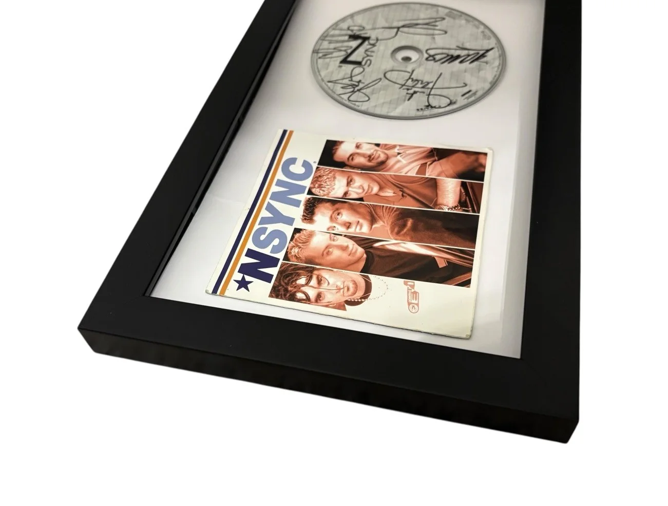 *NSYNC SIGNED AUTOGRAPH SELF TITLED FRAMED & MATTED CD JUSTIN TIMBERLAKE +4 RARE, image 2