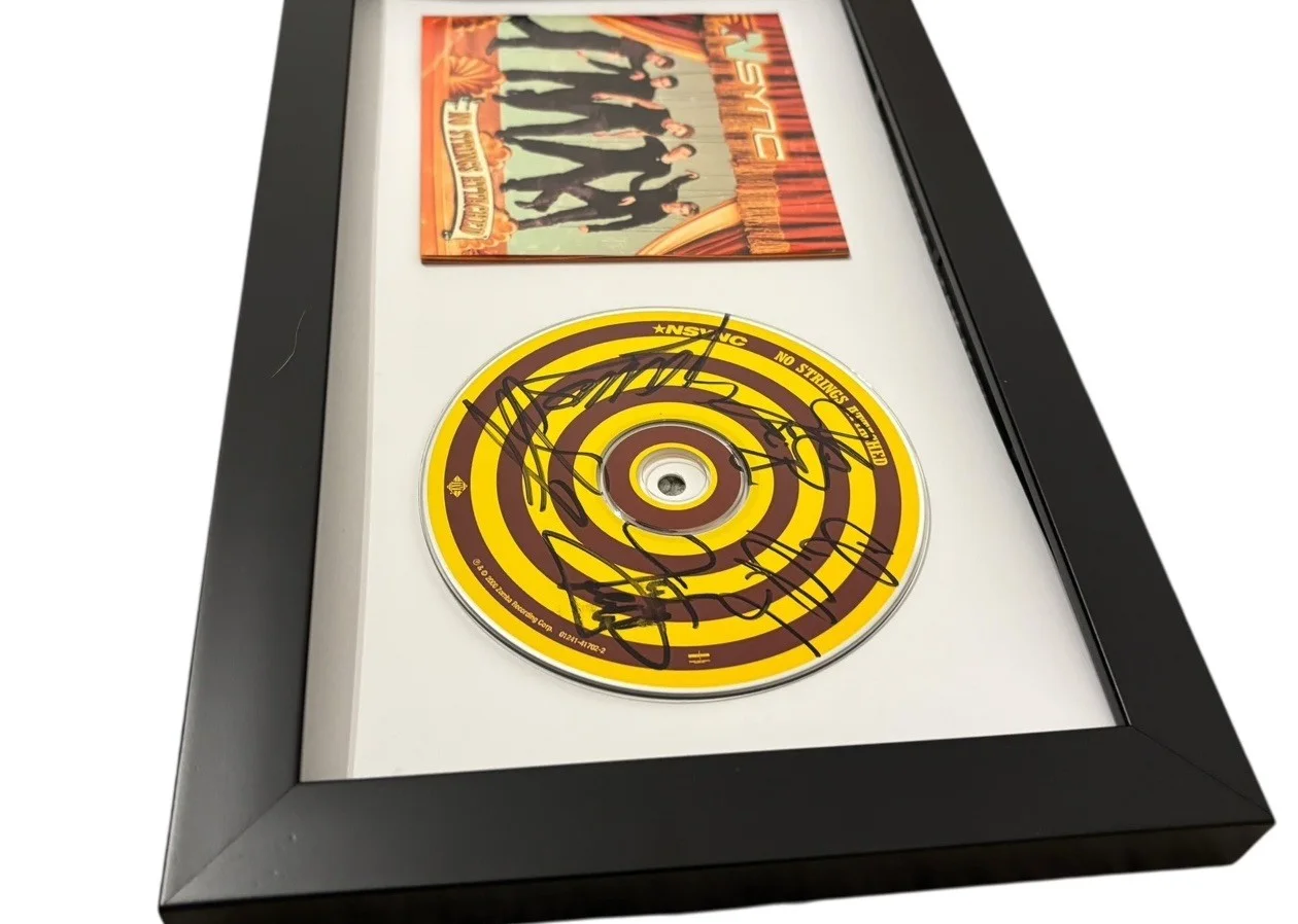 *NSYNC SIGNED AUTOGRAPH NO STRINGS ATTACHED FRAMED CD JUSTIN TIMBERLAKE +4 *RARE, image 3
