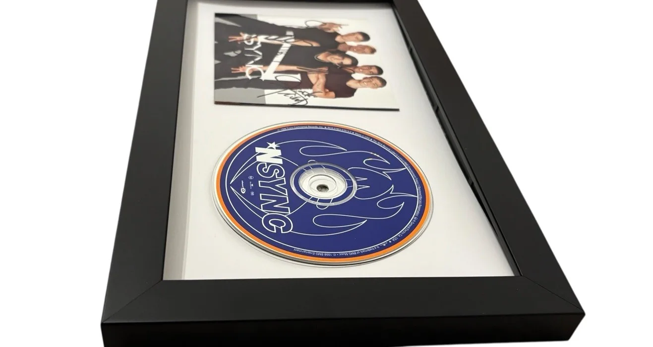 *NSYNC SIGNED AUTOGRAPH SELF TITLED FRAMED & MATTED CD JUSTIN TIMBERLAKE +4 RARE, image 3