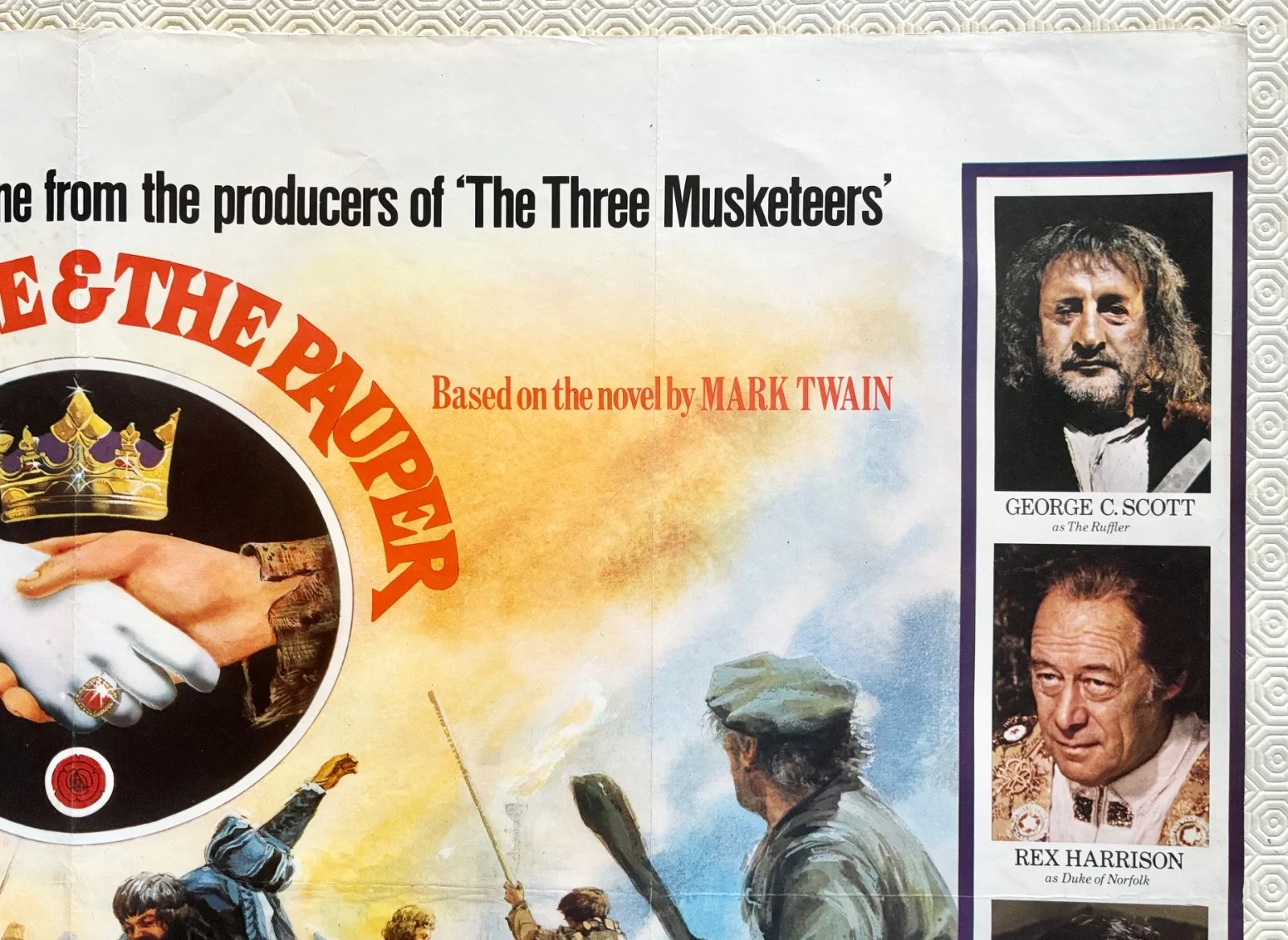 The Prince and The Pauper Original 1977 Quad Poster Oliver Reed Tom Beauvais art, изображение 4