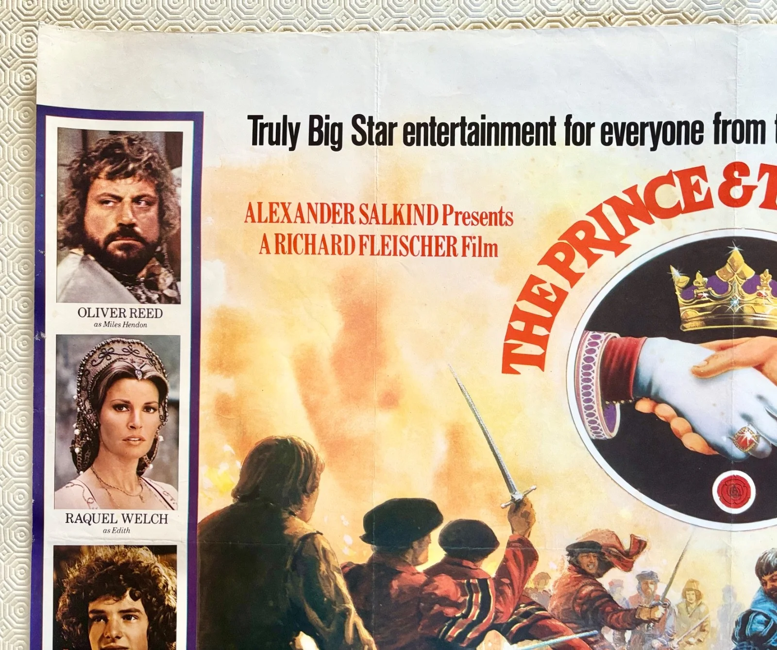 The Prince and The Pauper Original 1977 Quad Poster Oliver Reed Tom Beauvais art, изображение 5