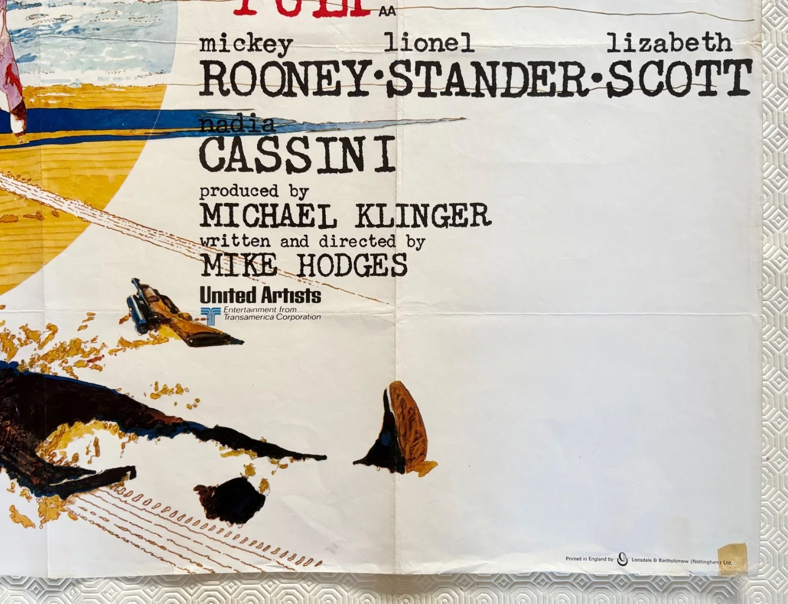 Pulp Original 1972 Quad Poster Michael Caine Mickey Rooney Mike Hodges, изображение 3