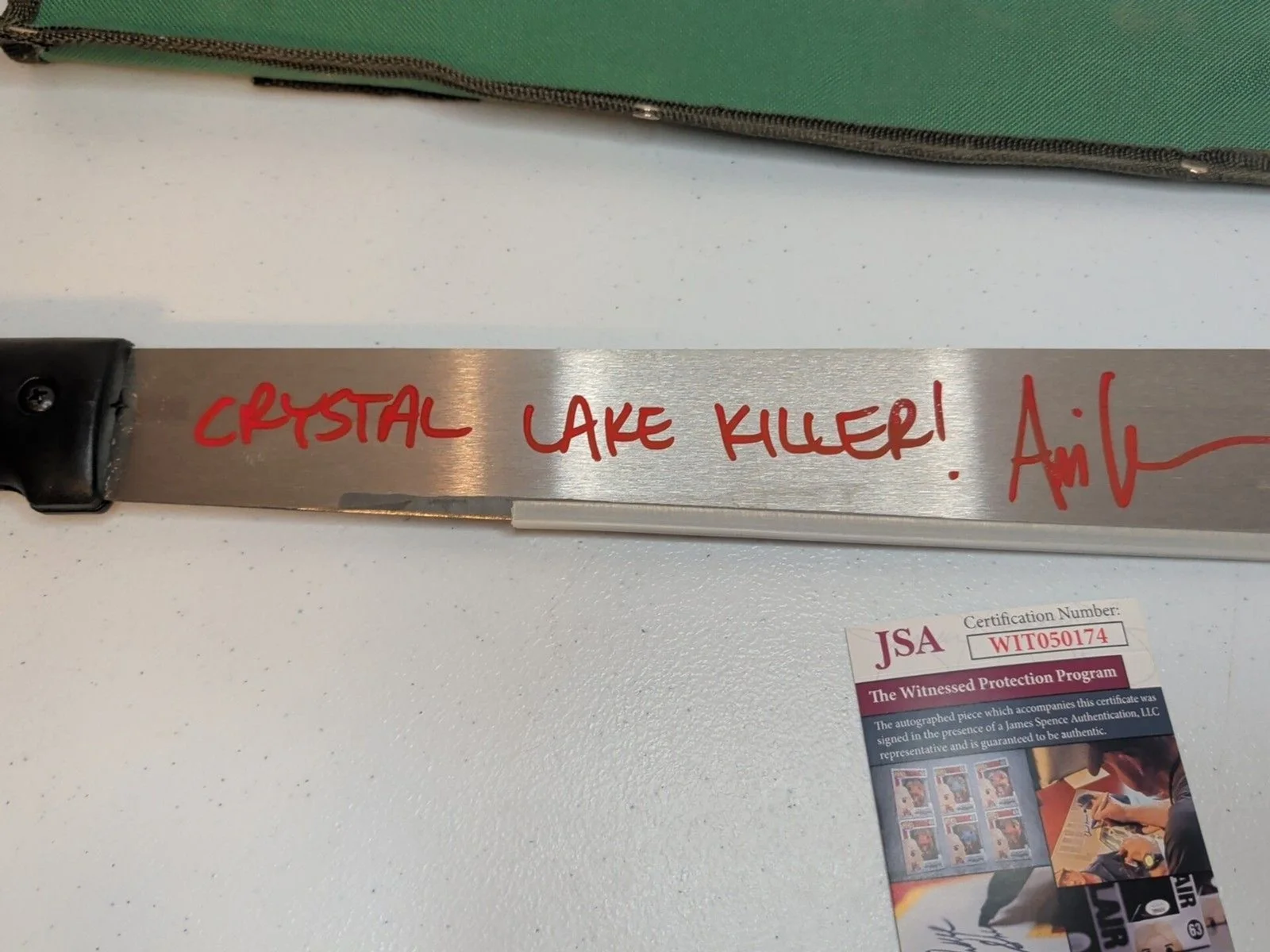 Ari Lehman — Ari Lehman Signed/Inscribed Real Machete Jason Voorhees Friday The 13th JSA Cert, image 3