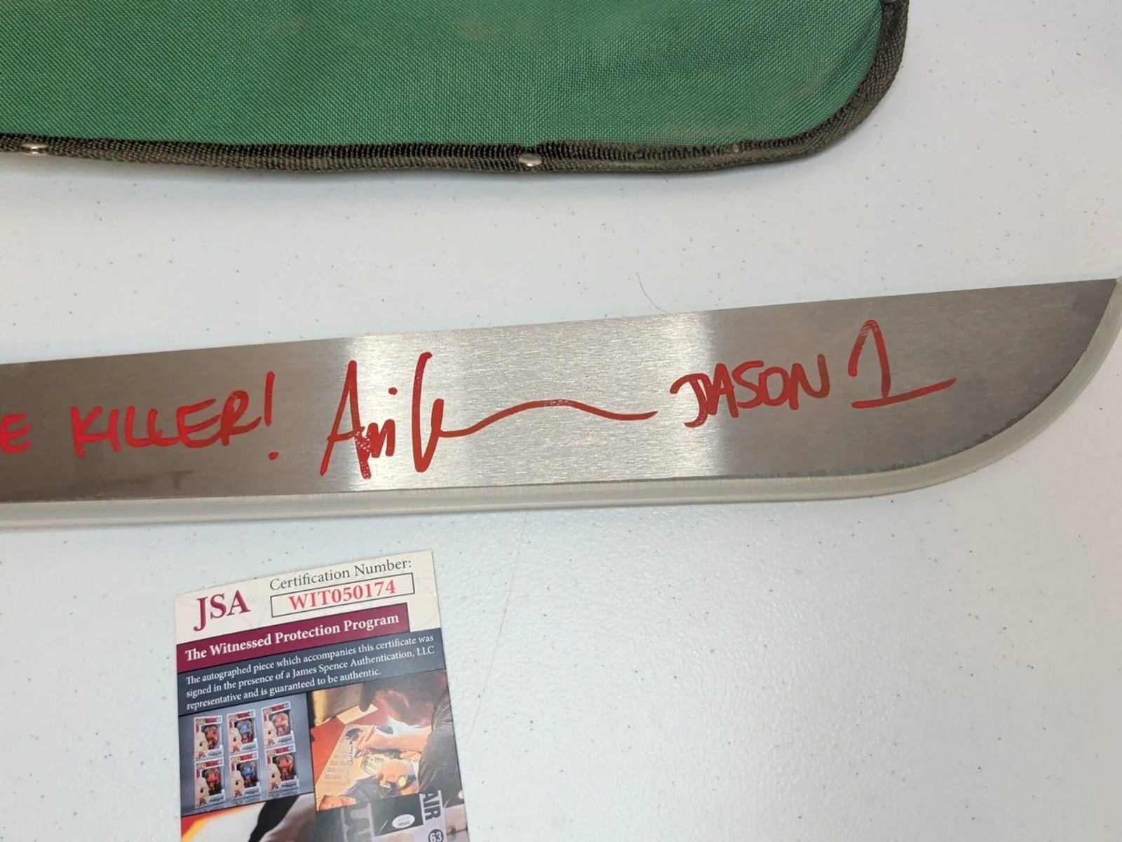 Ari Lehman — Ari Lehman Signed/Inscribed Real Machete Jason Voorhees Friday The 13th JSA Cert, image 4